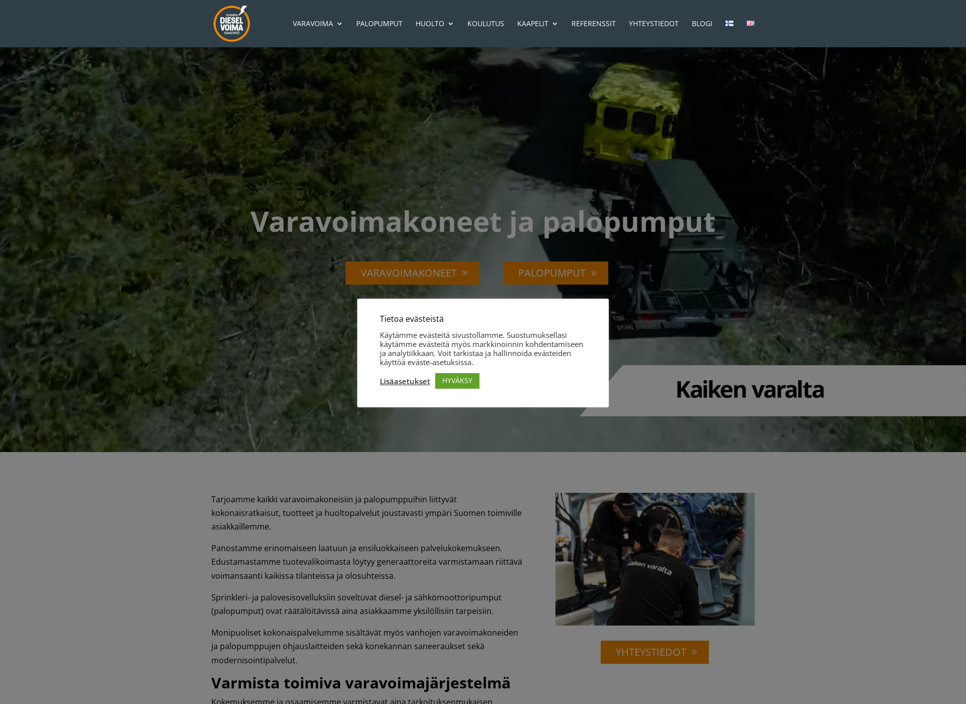 Screenshot for aggregaattihuolto.fi