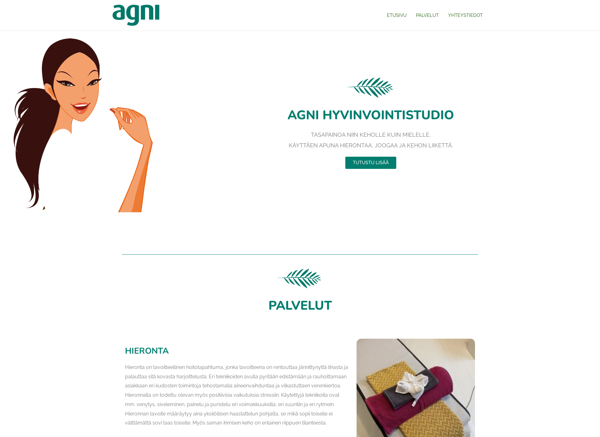 Skärmdump för agni.fi