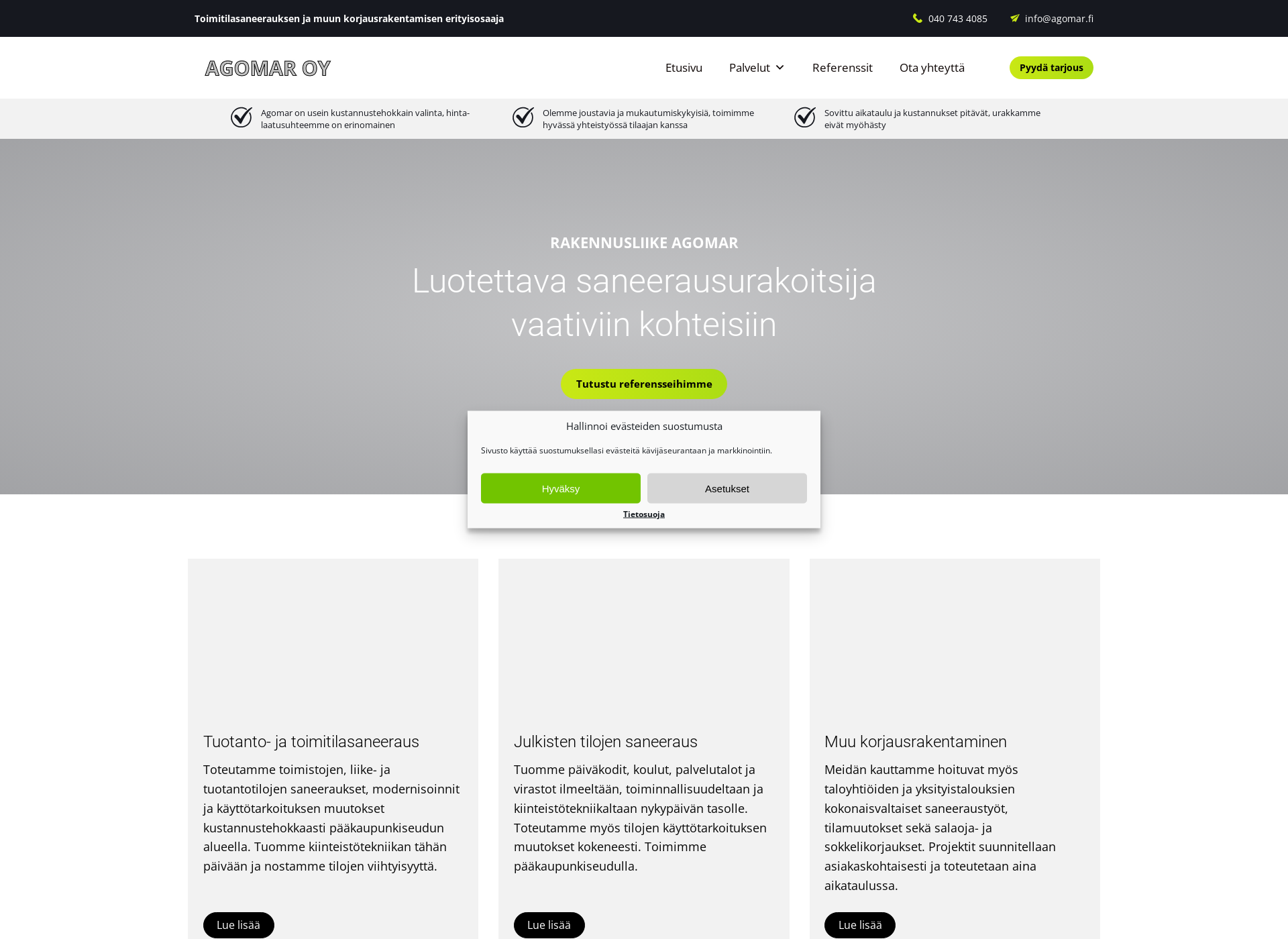 Screenshot for agomar.fi