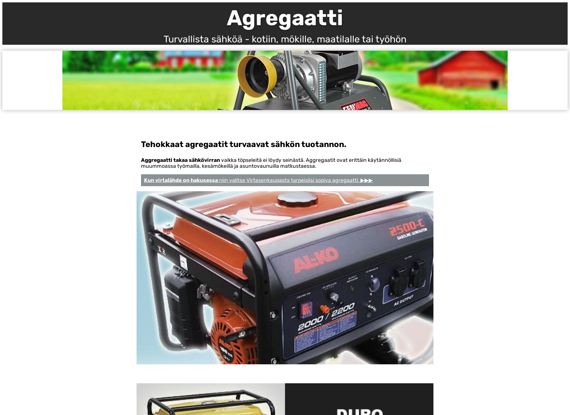 Screenshot for agregaatti.fi
