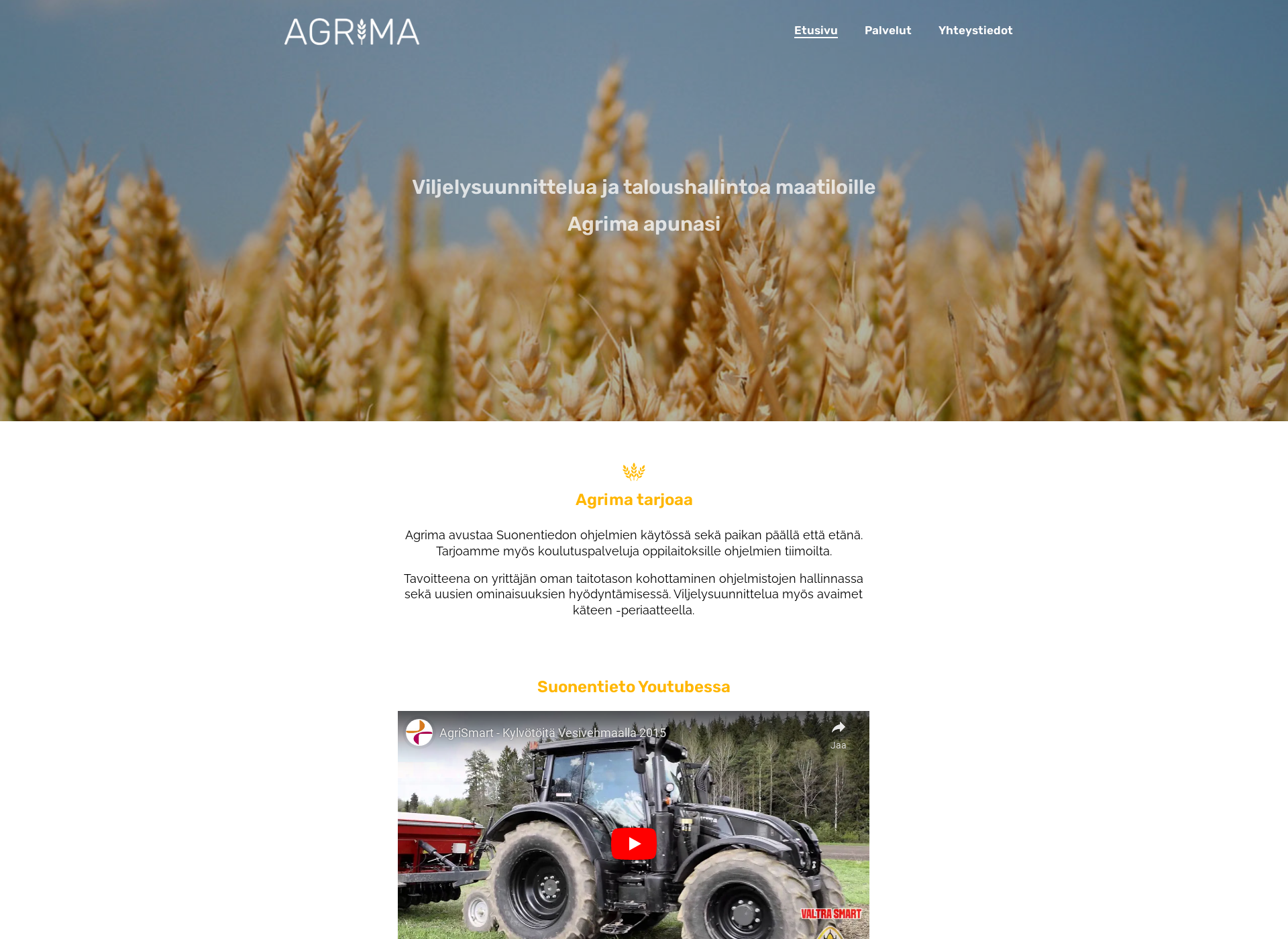 Screenshot for agrima.fi