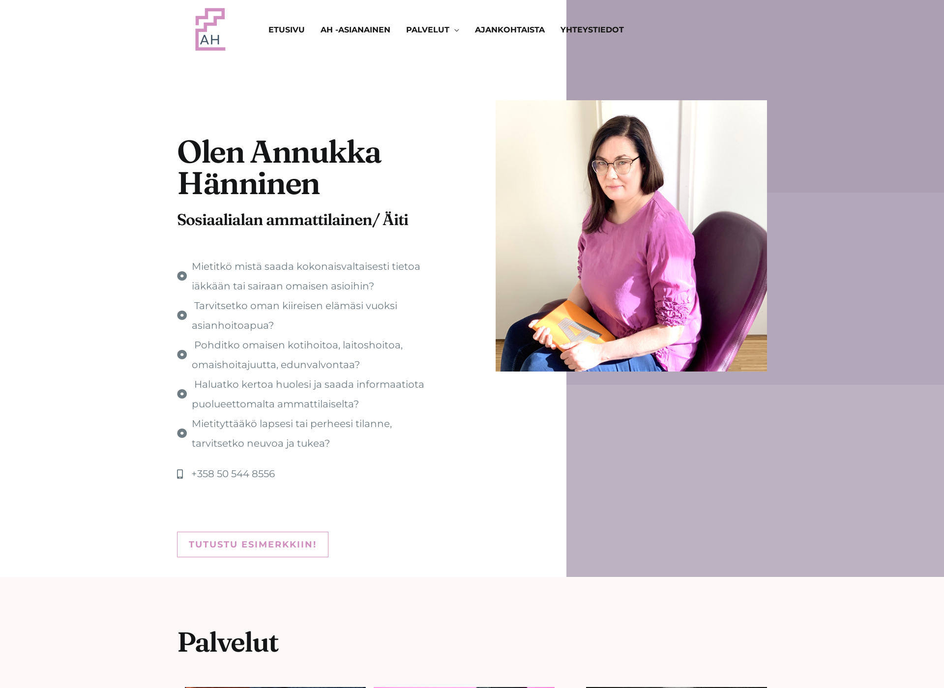 Screenshot for ah-asianainen.fi