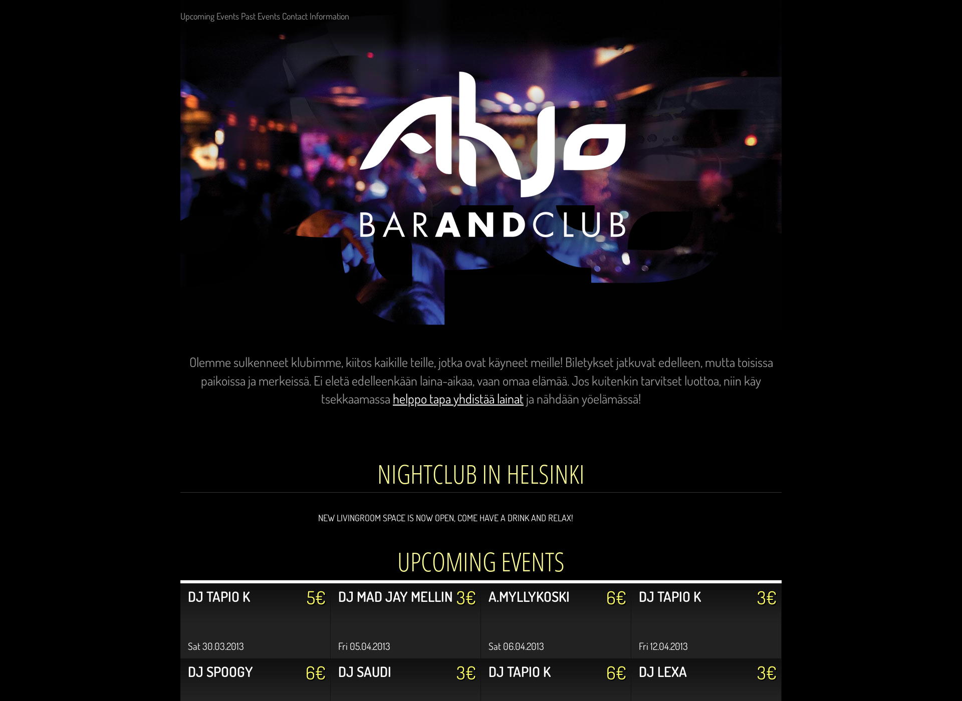 Screenshot for ahjoclub.fi