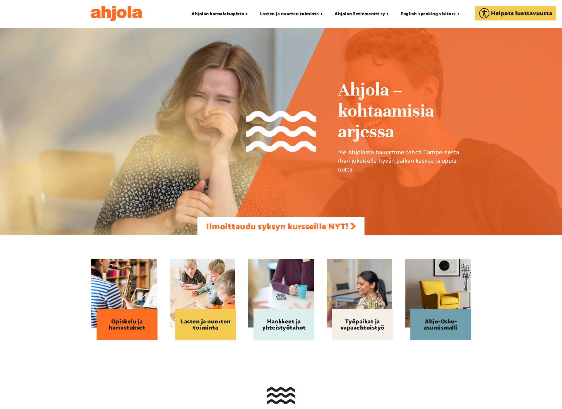Skärmdump för ahjola.fi