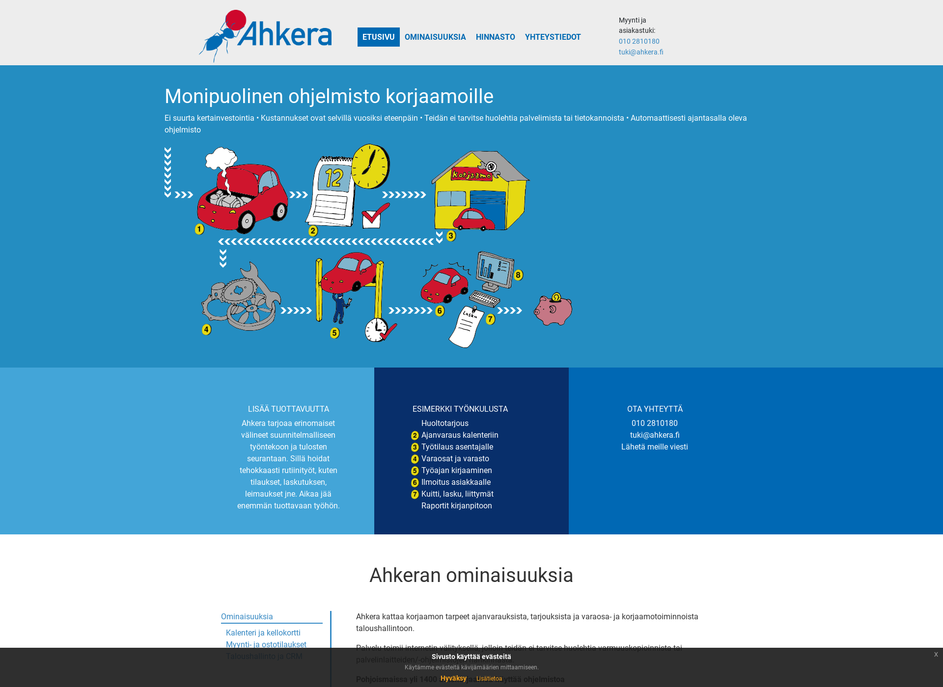 Screenshot for ahkera.fi