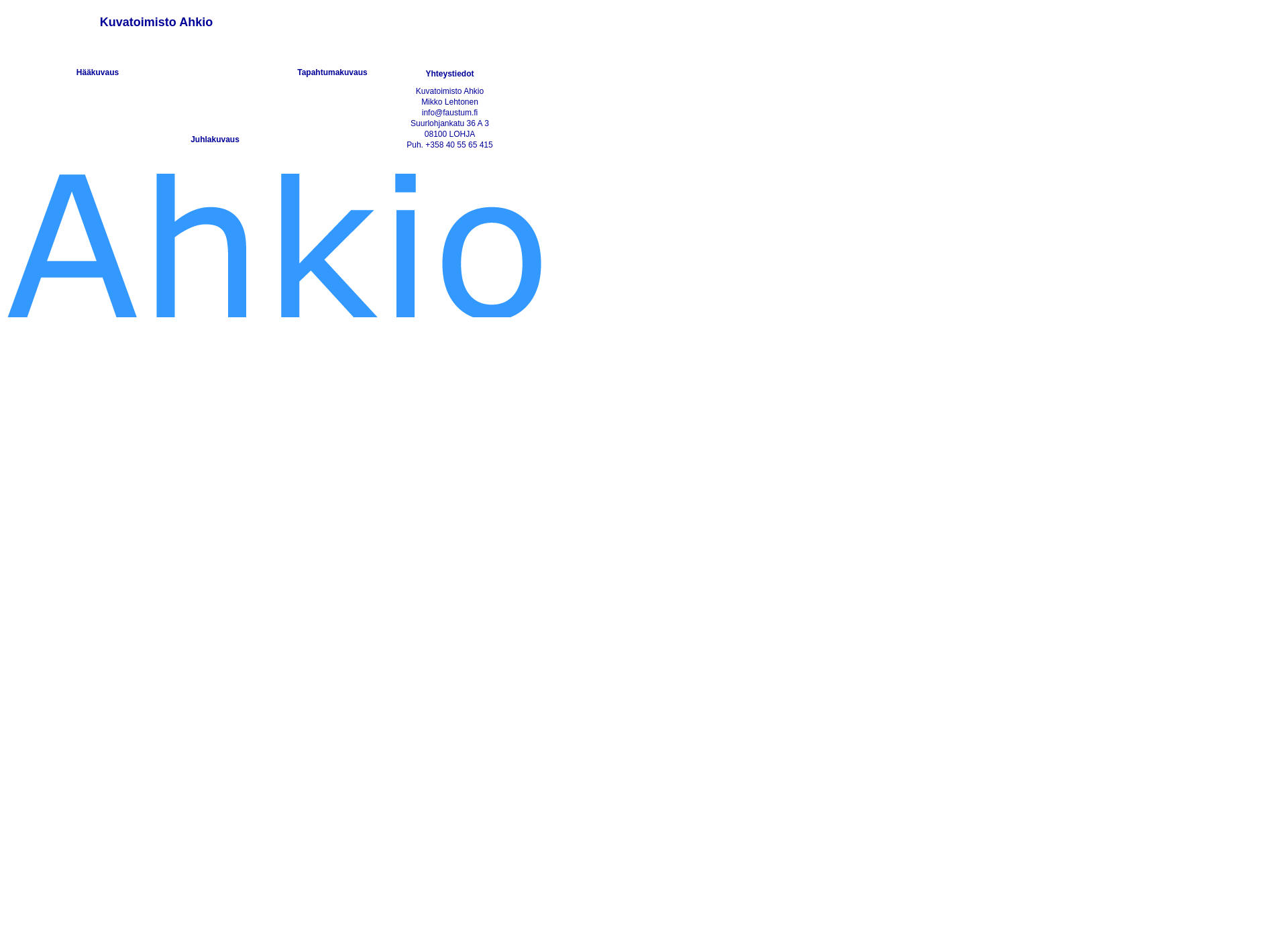 Skärmdump för ahkio.fi