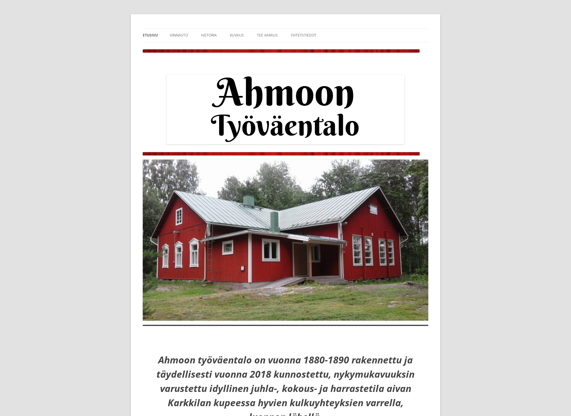 Skärmdump för ahmoontyovaentalo.fi