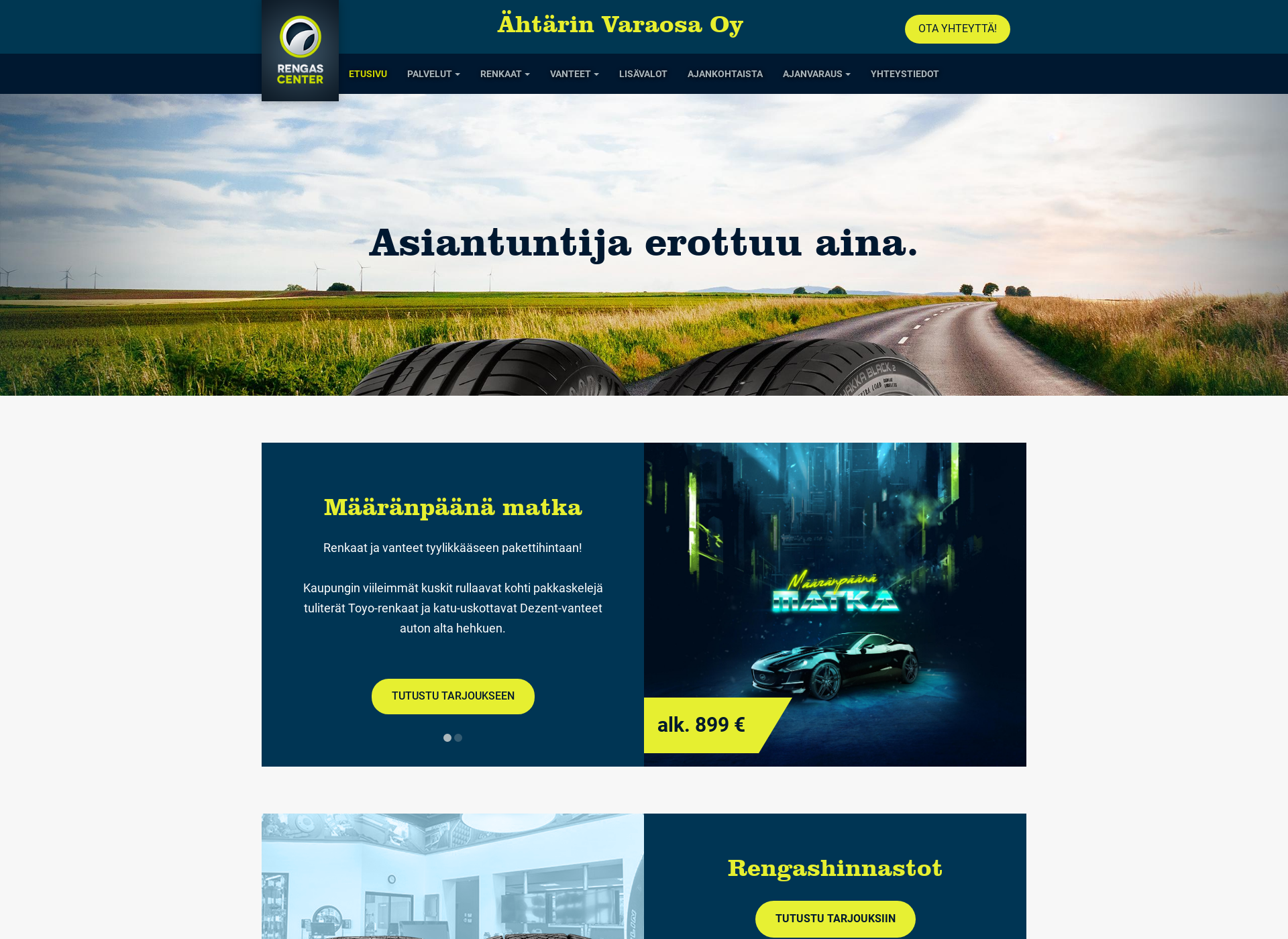 Skärmdump för ahtarinvaraosa.fi