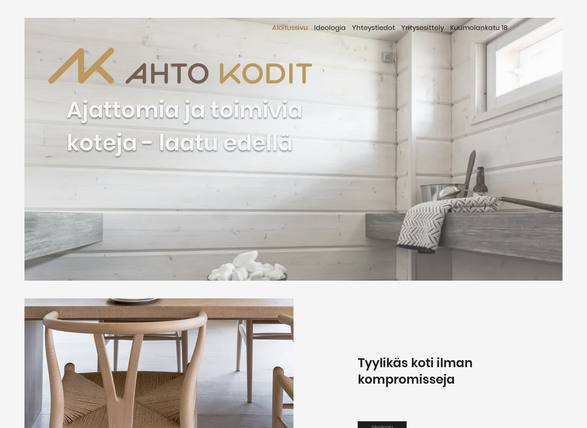 Skärmdump för ahtokodit.fi