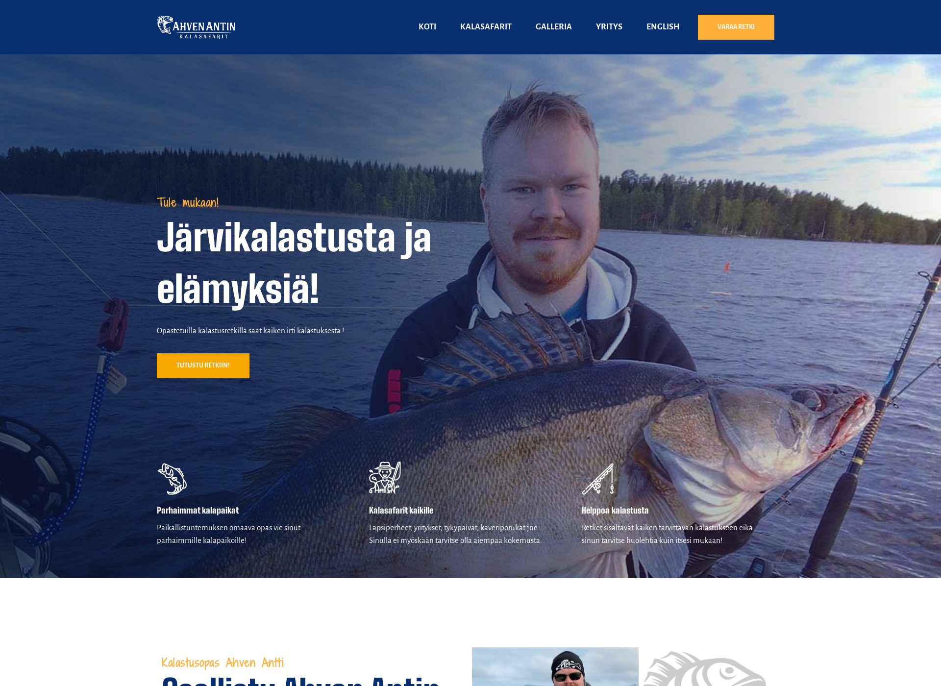 Skärmdump för ahvenantti.fi