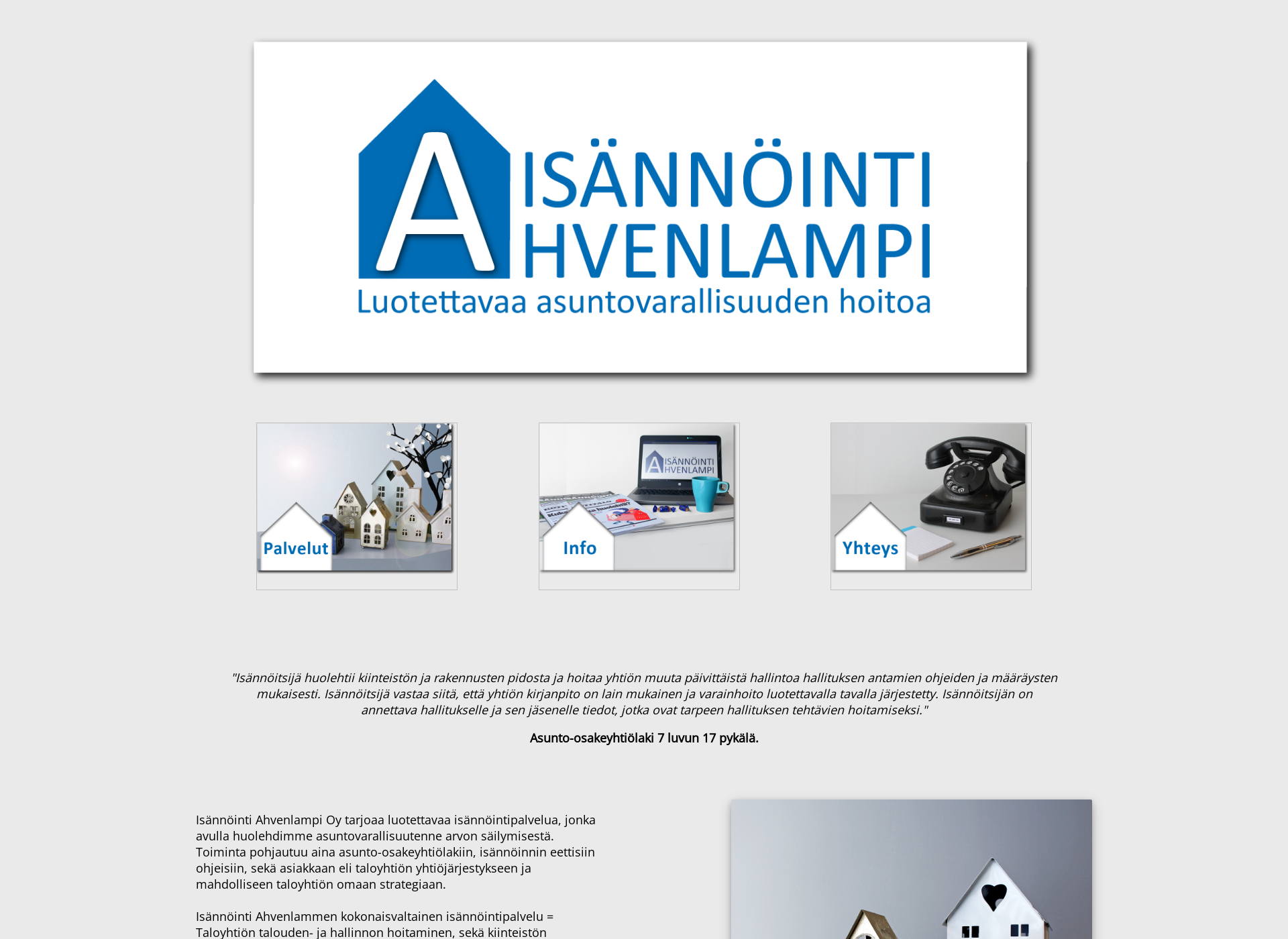 Screenshot for ahvenlampi.fi