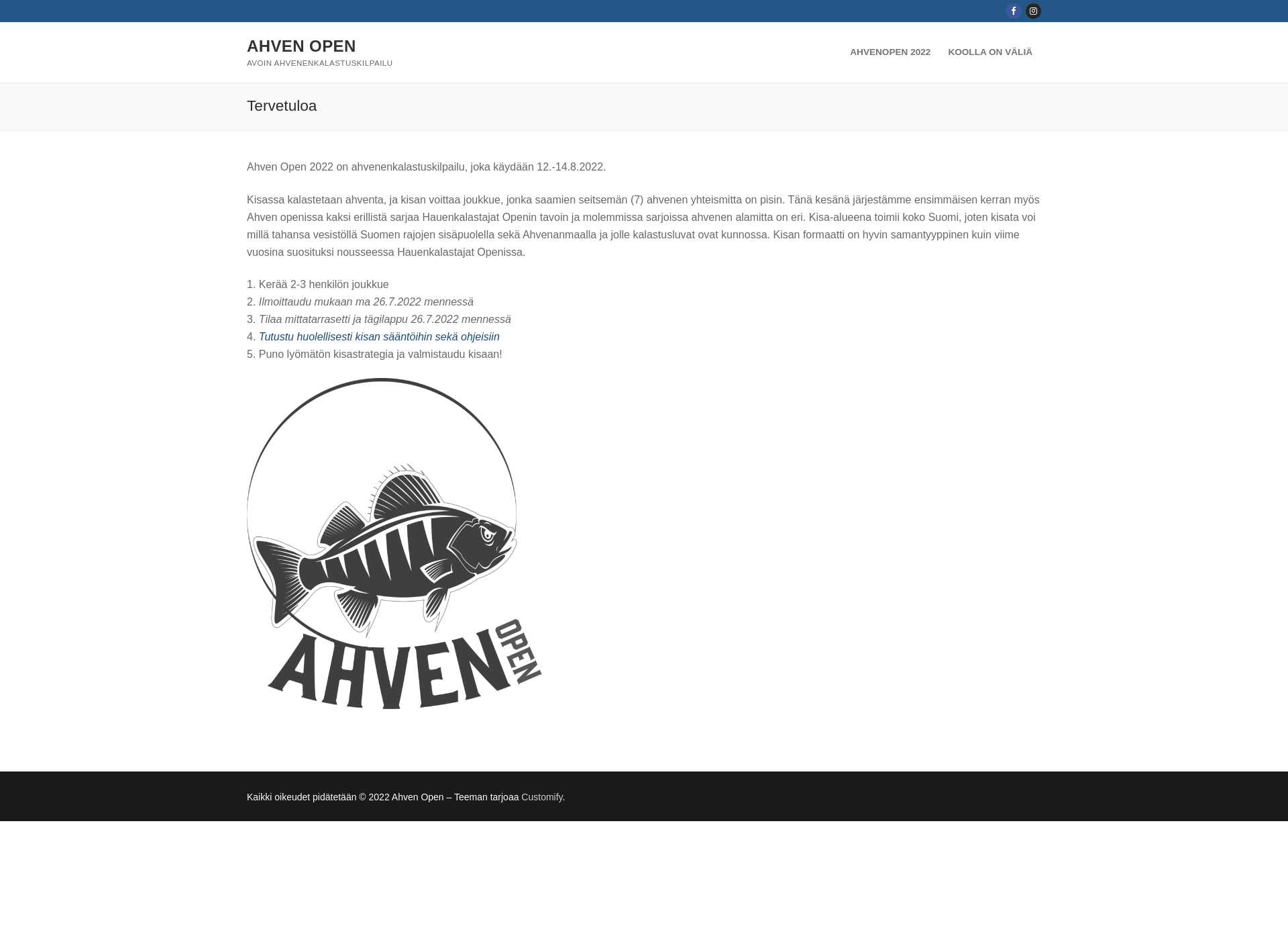 Screenshot for ahvenopen.fi