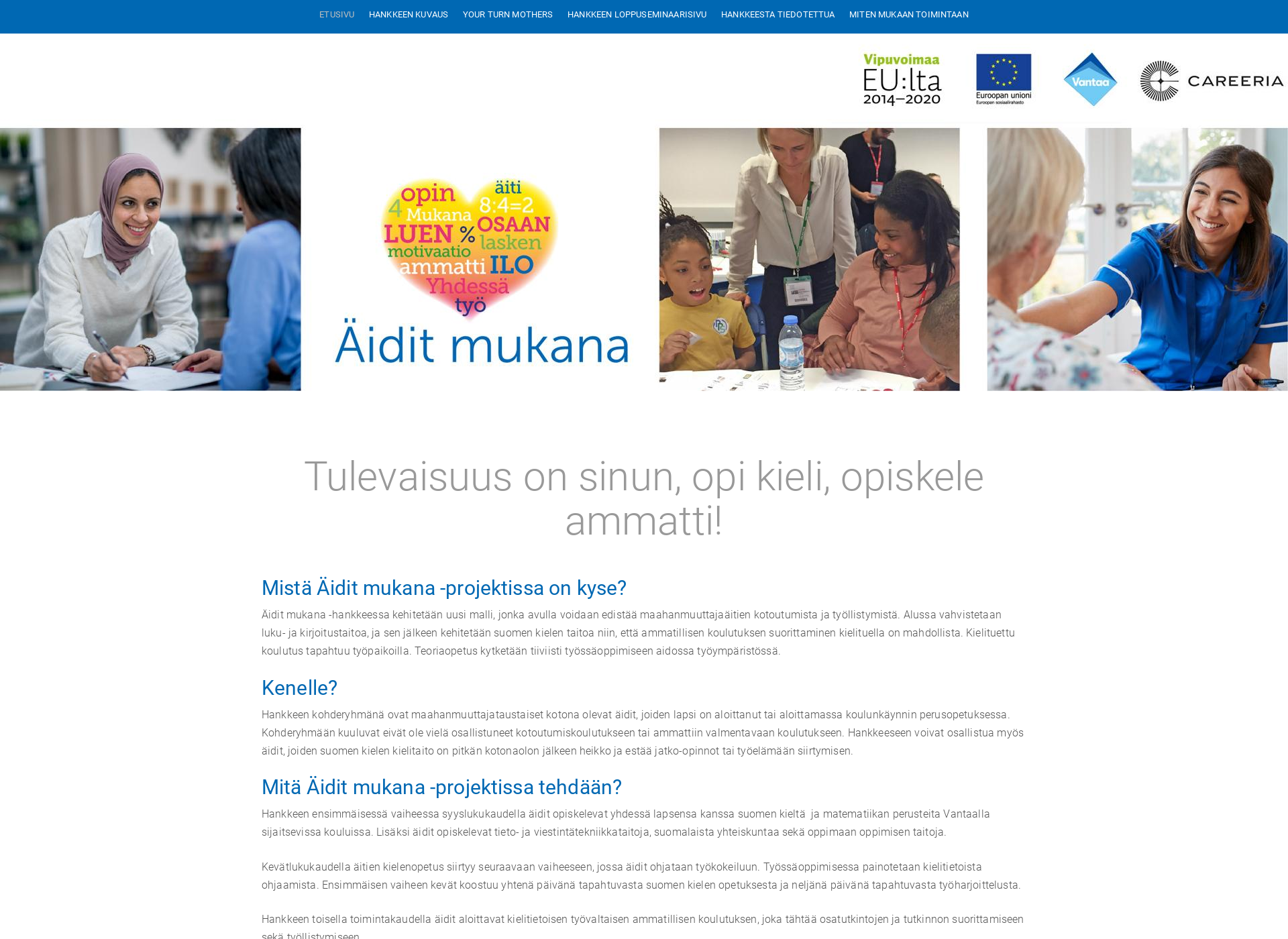 Screenshot for aiditmukana.fi