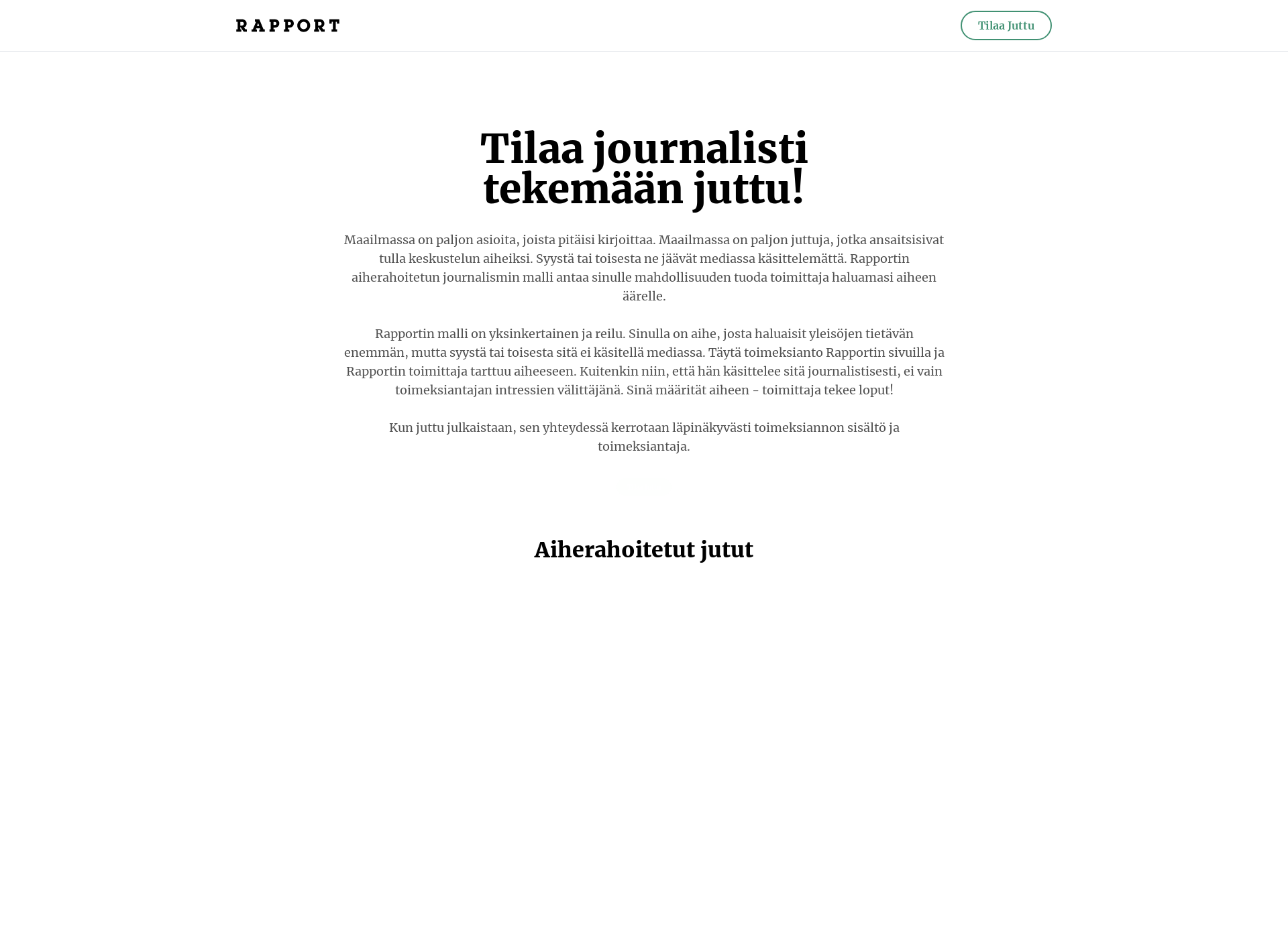 Screenshot for aiherahoitettu.fi