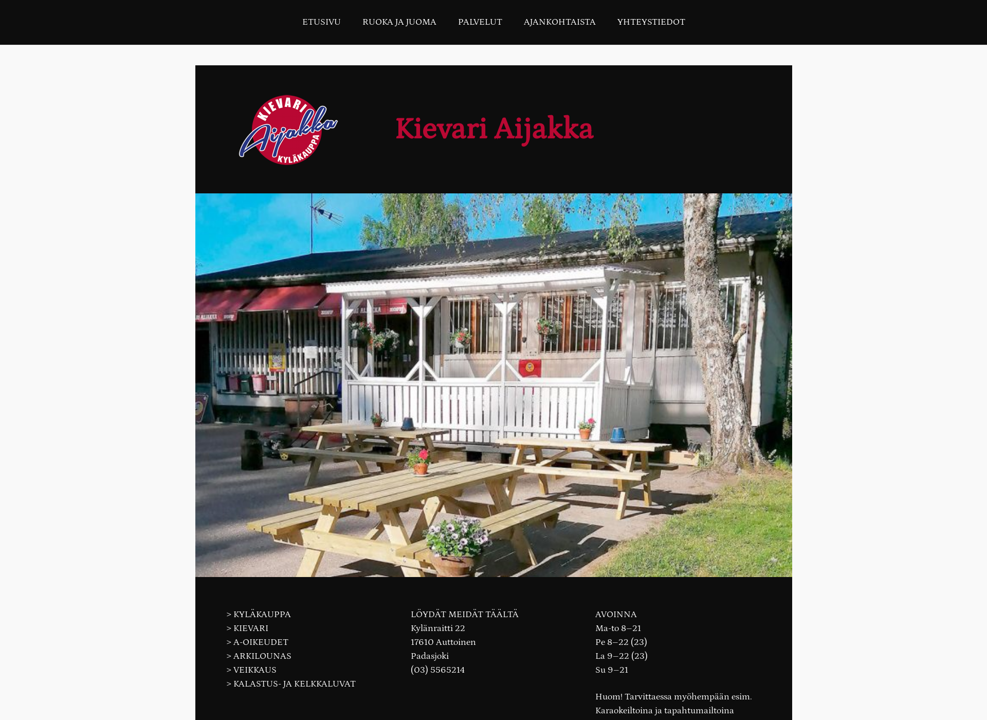 Screenshot for aijakka.fi