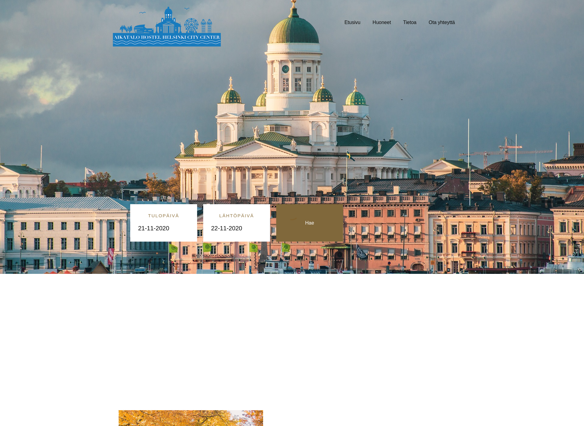 Screenshot for aikatalohostel.fi
