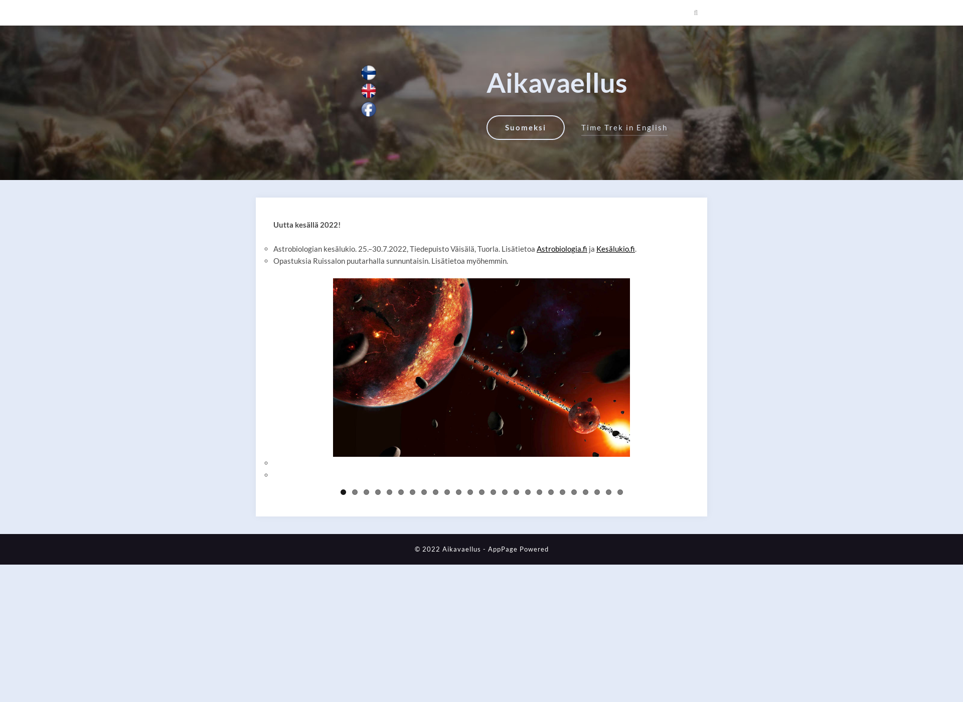 Screenshot for aikavaellus.fi