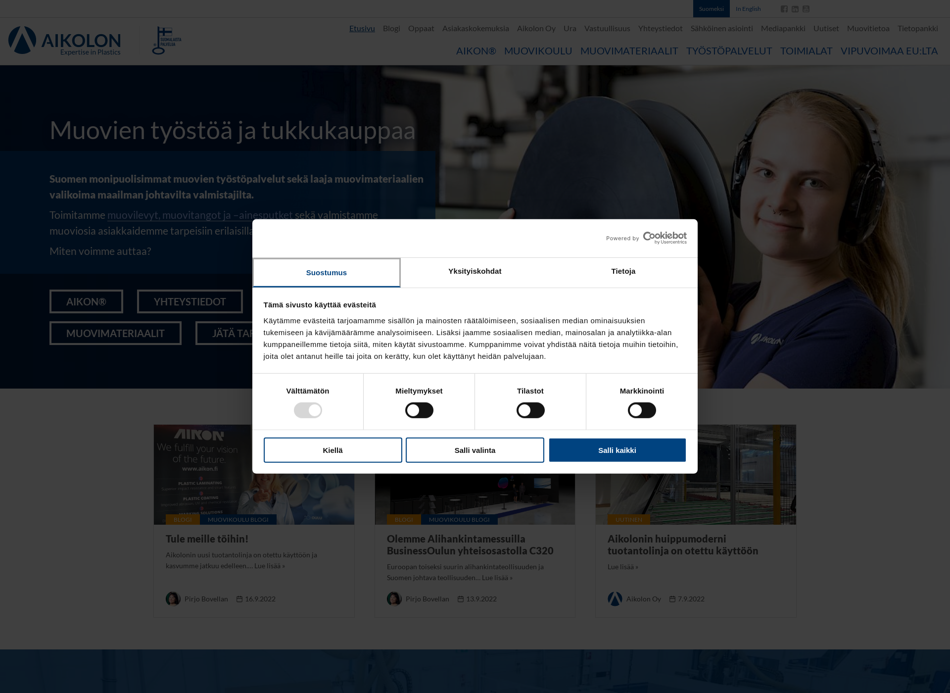 Screenshot for aikolon.fi