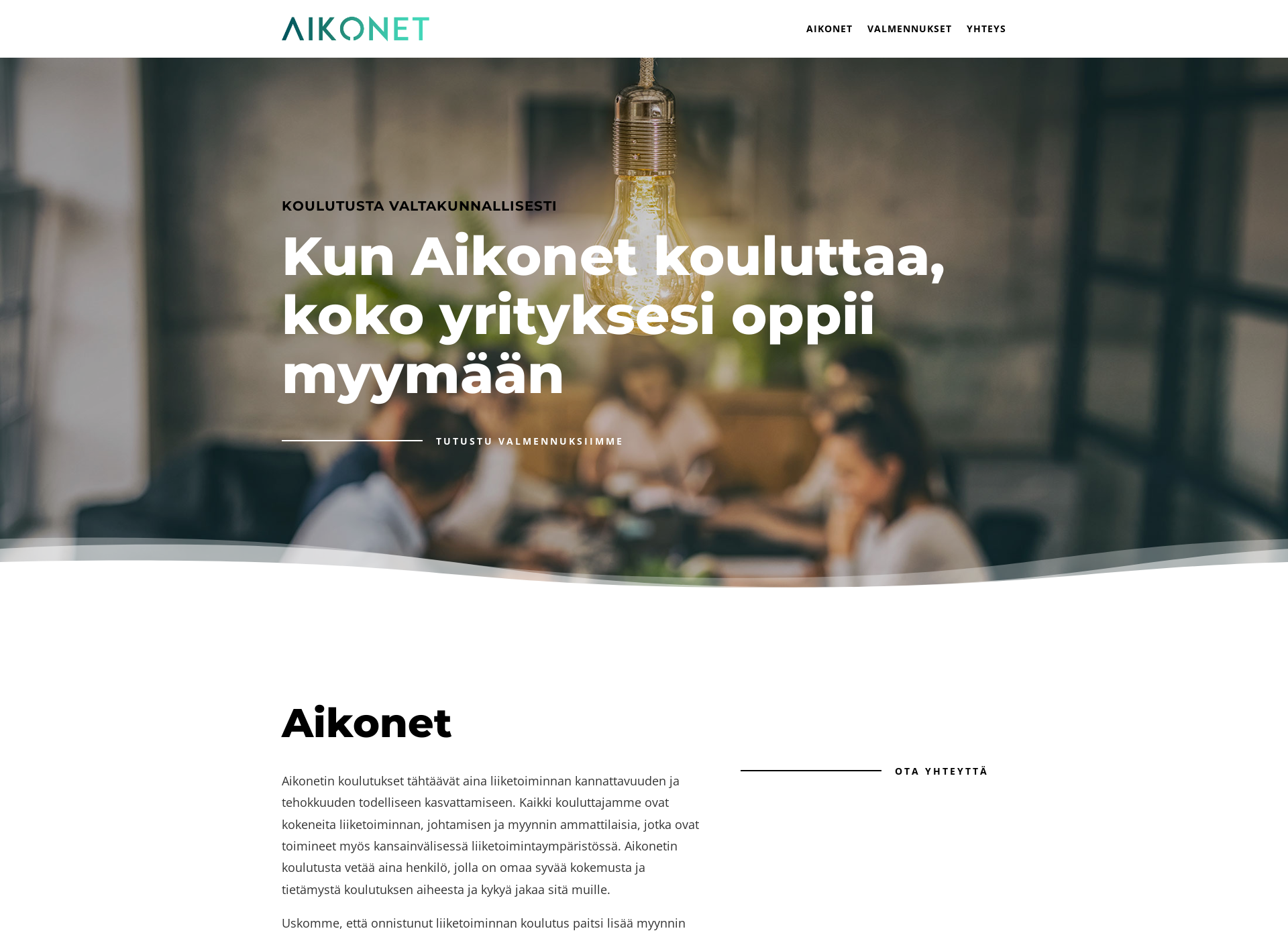 Skärmdump för aikonet.fi