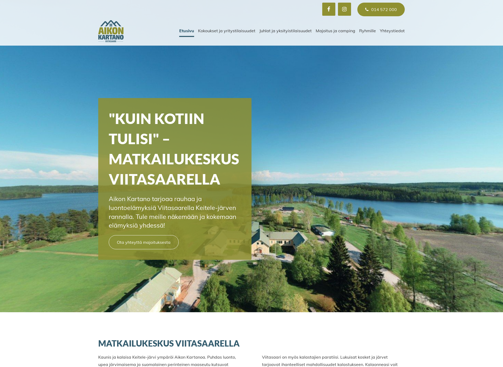 Screenshot for aikonkartano.fi