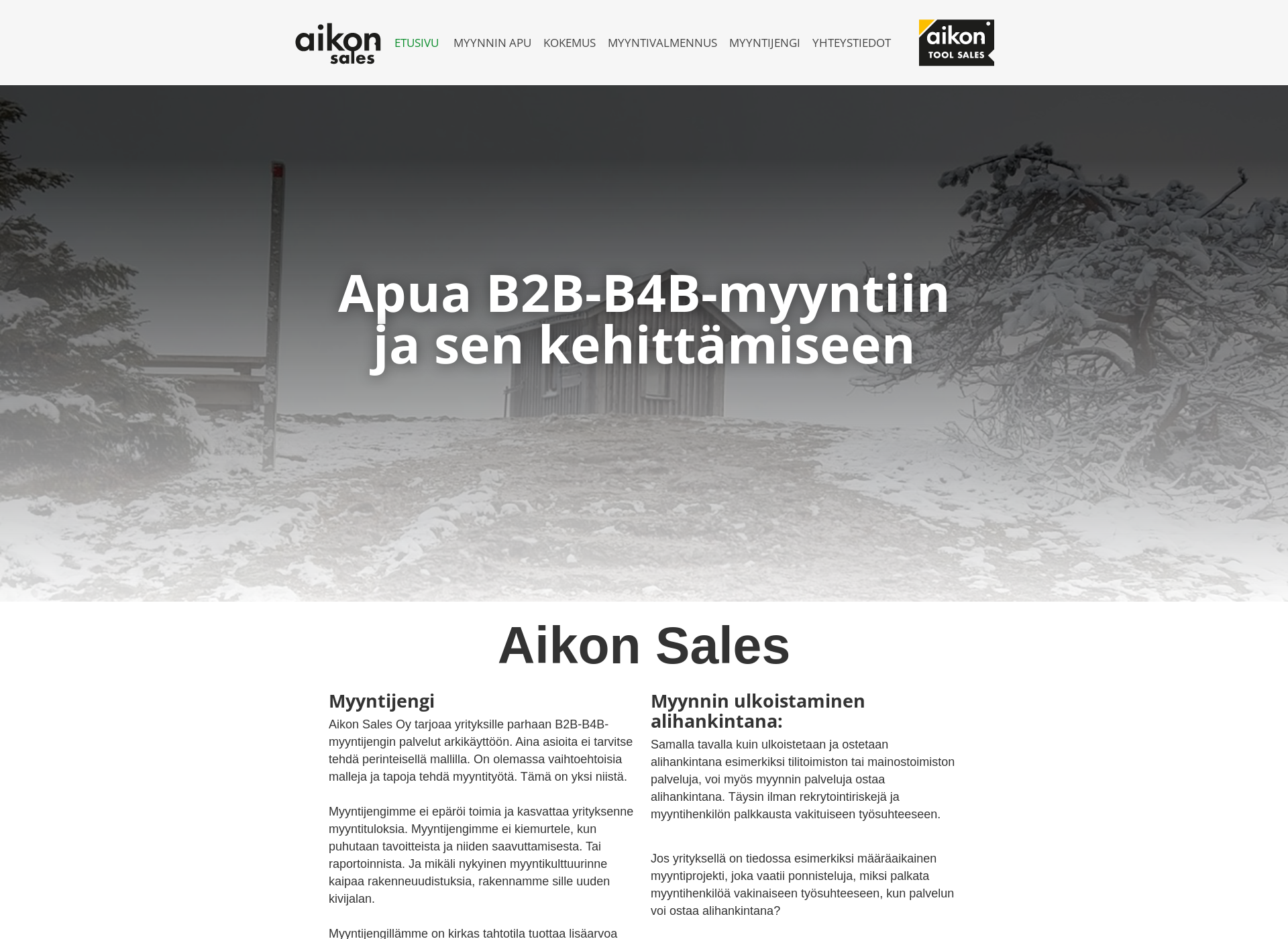 Screenshot for aikonsales.fi