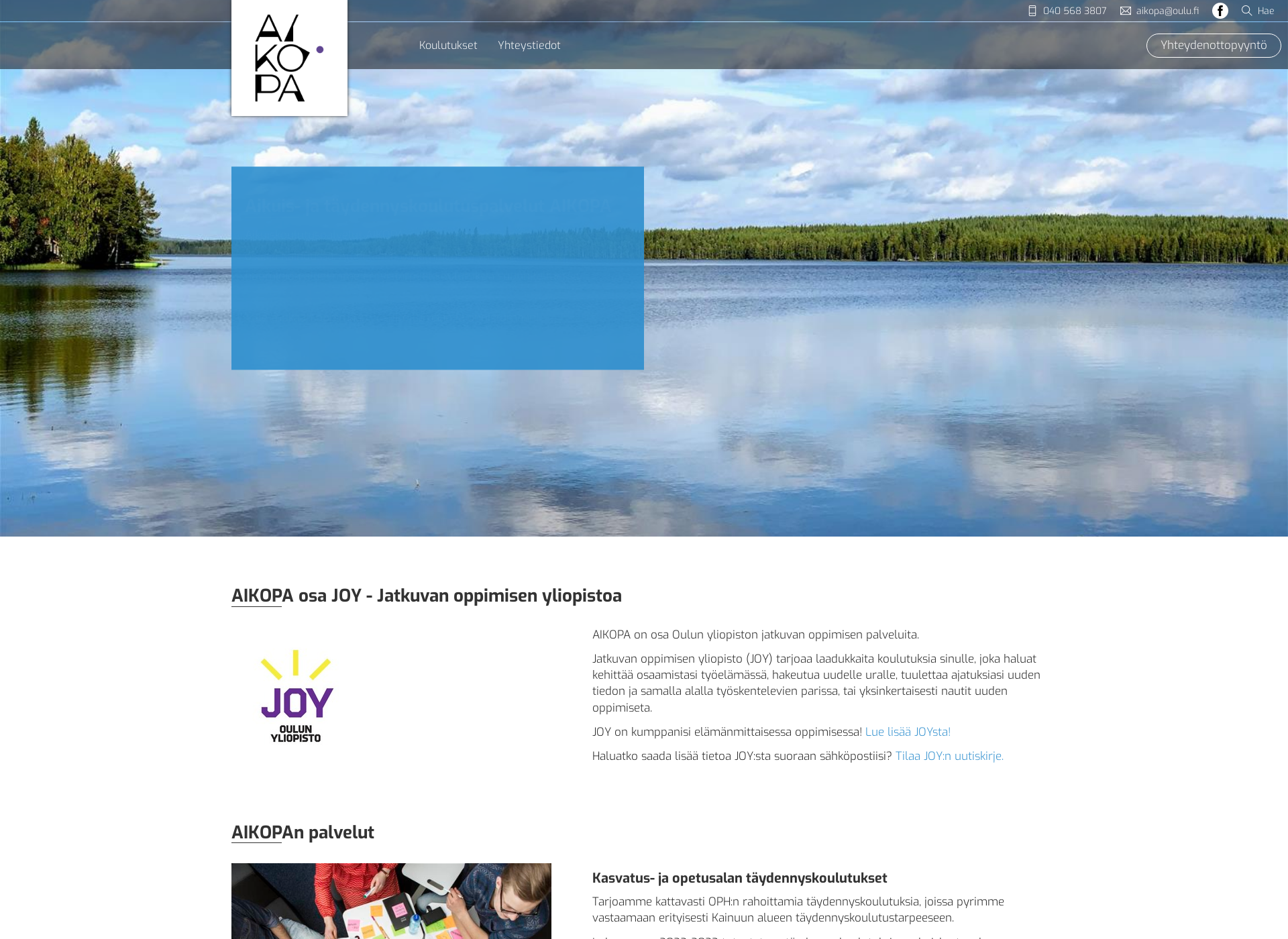 Skärmdump för aikopa.fi