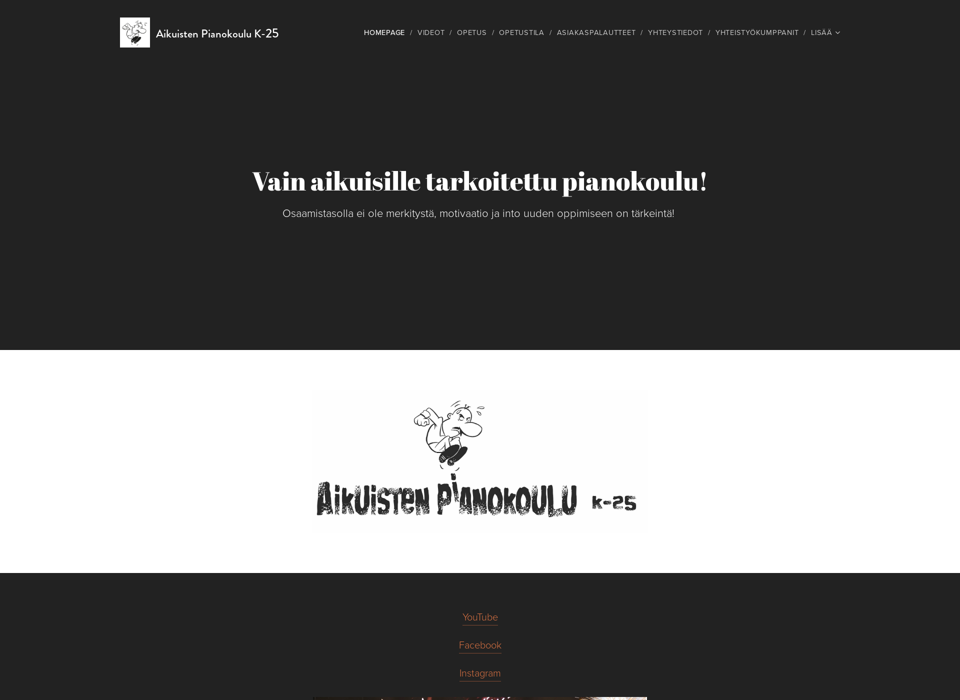 Screenshot for aikuistenpianokoulu.fi