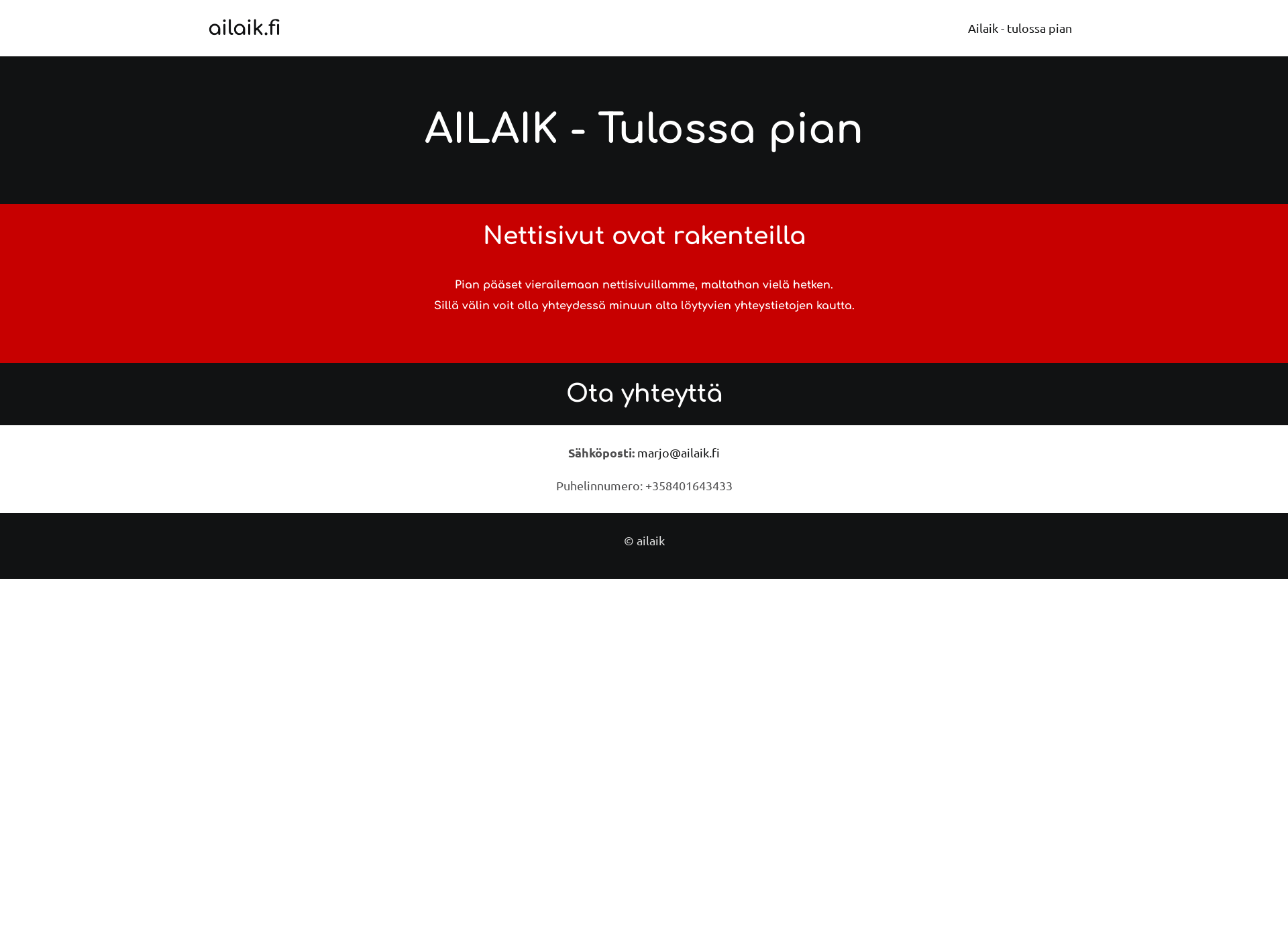 Screenshot for ailaik.fi