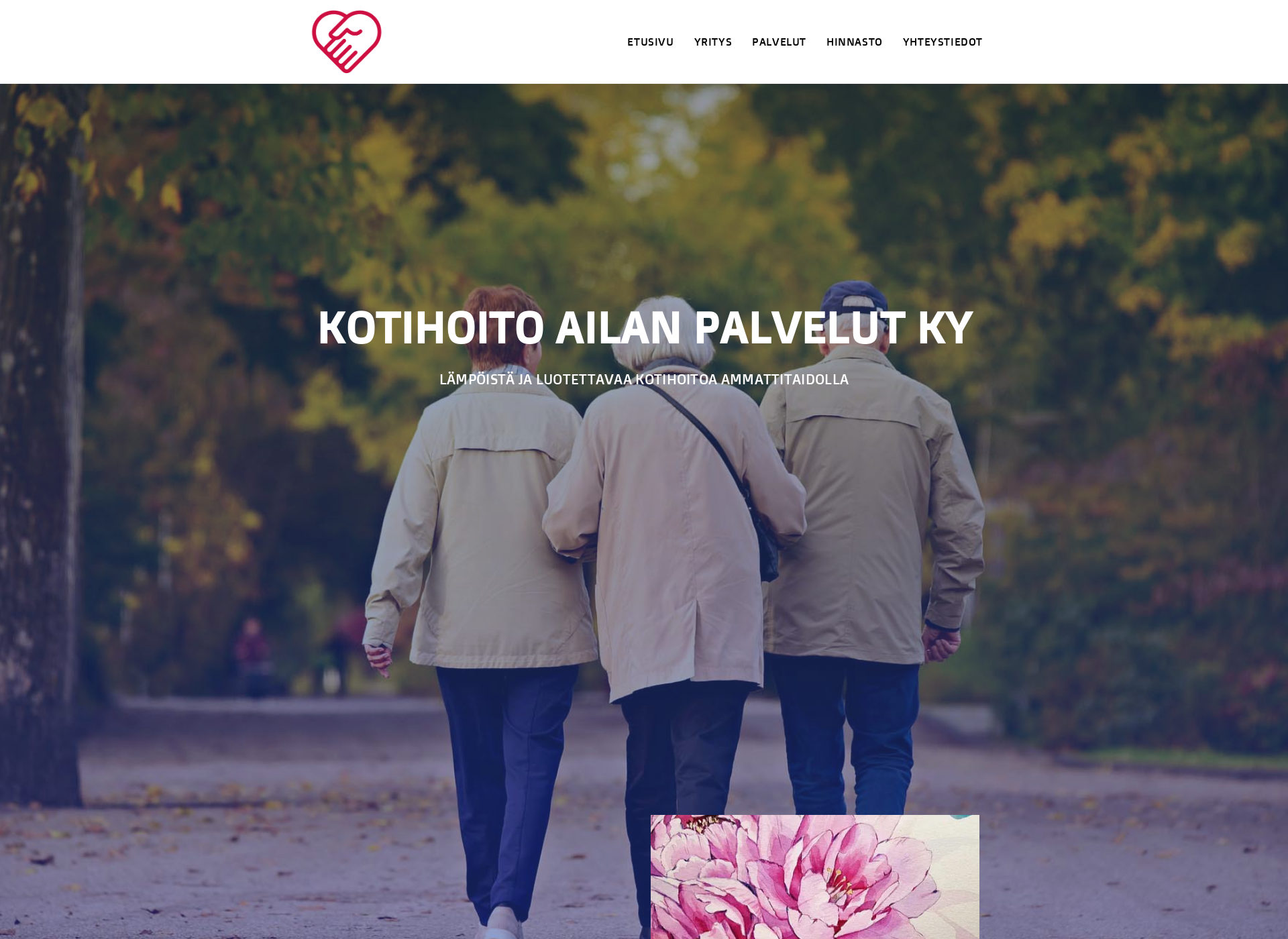 Skärmdump för ailankotihoito.fi