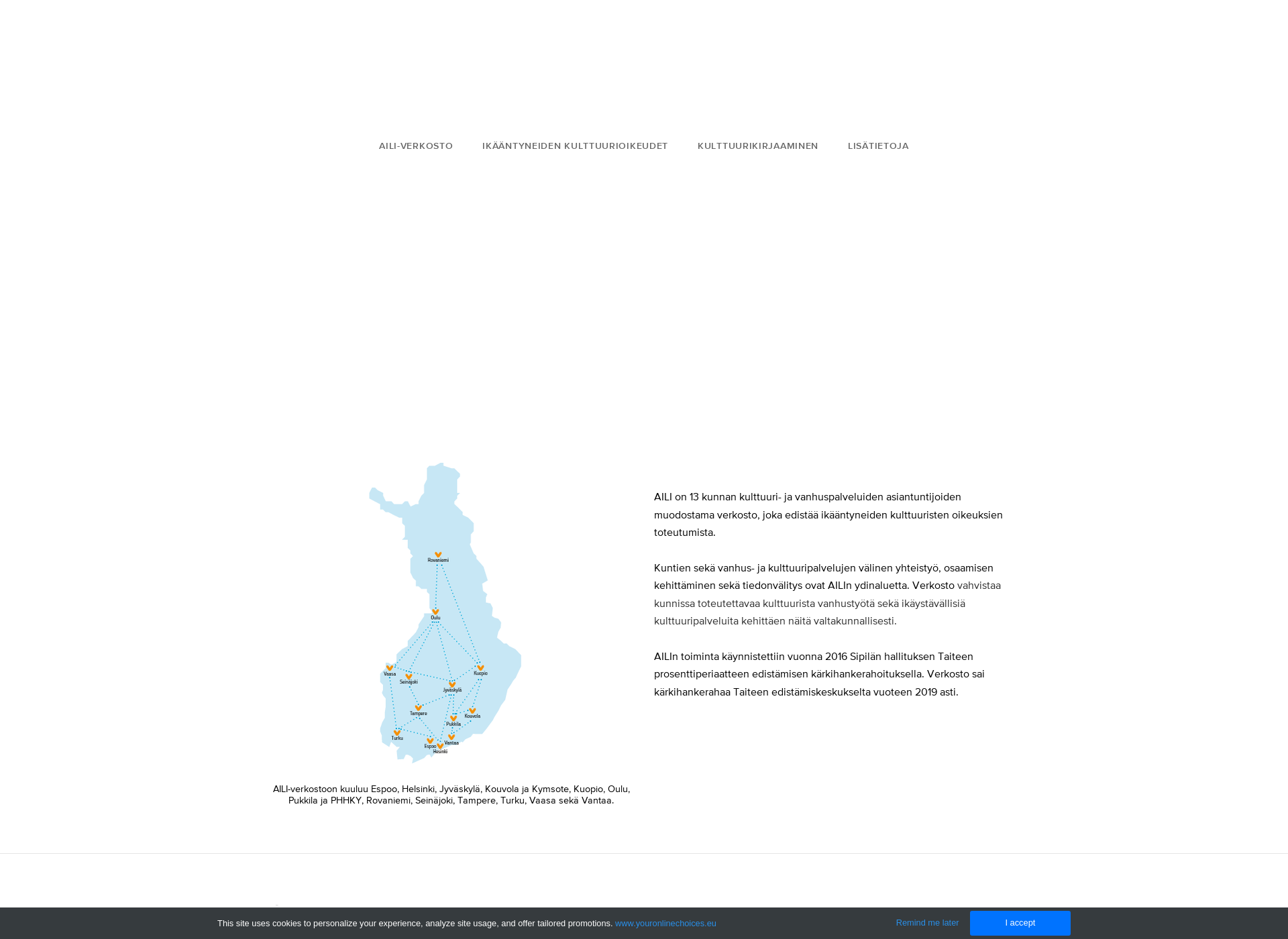 Screenshot for ailiverkosto.fi
