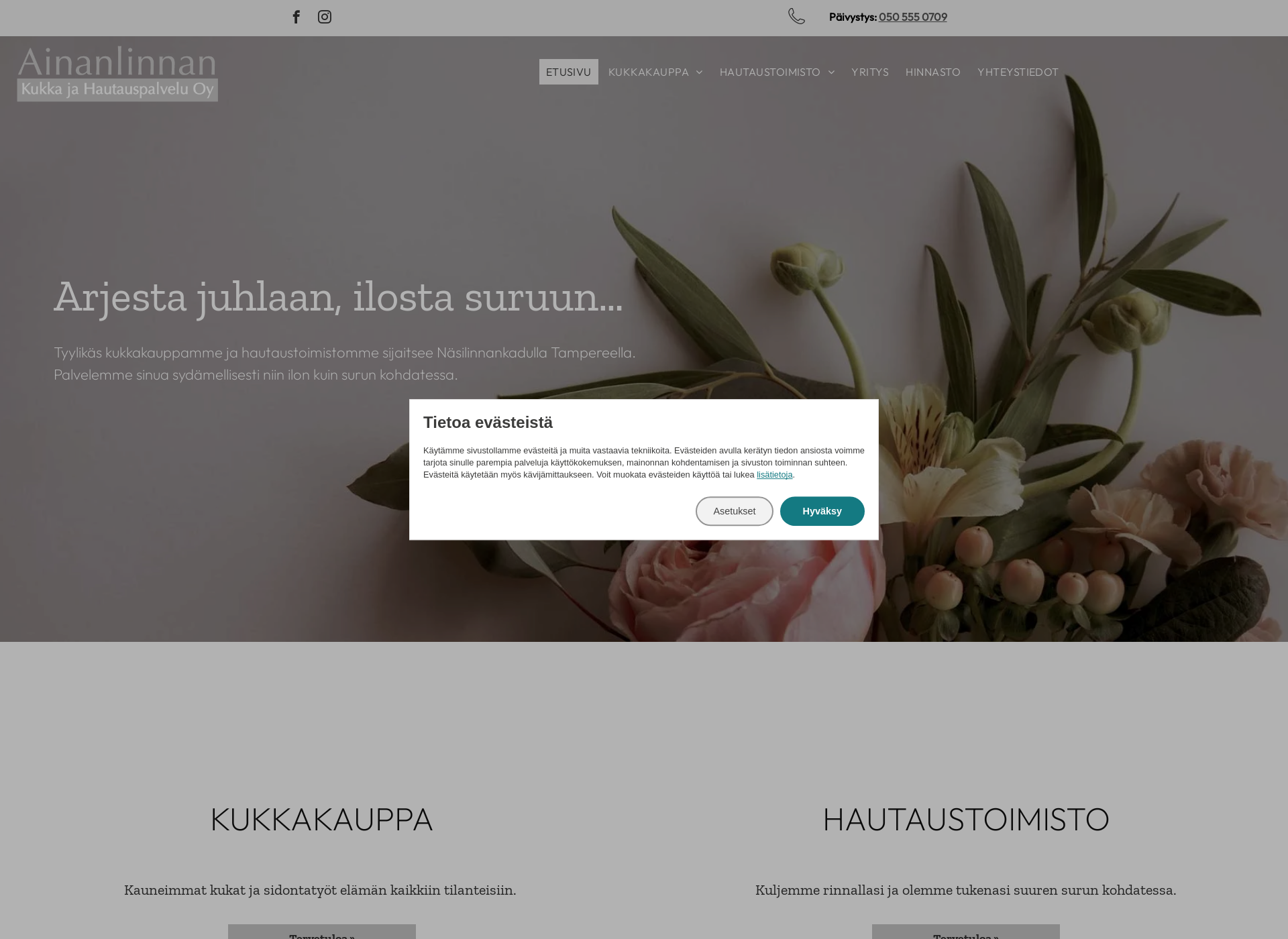 Screenshot for ainanlinnankukka.fi