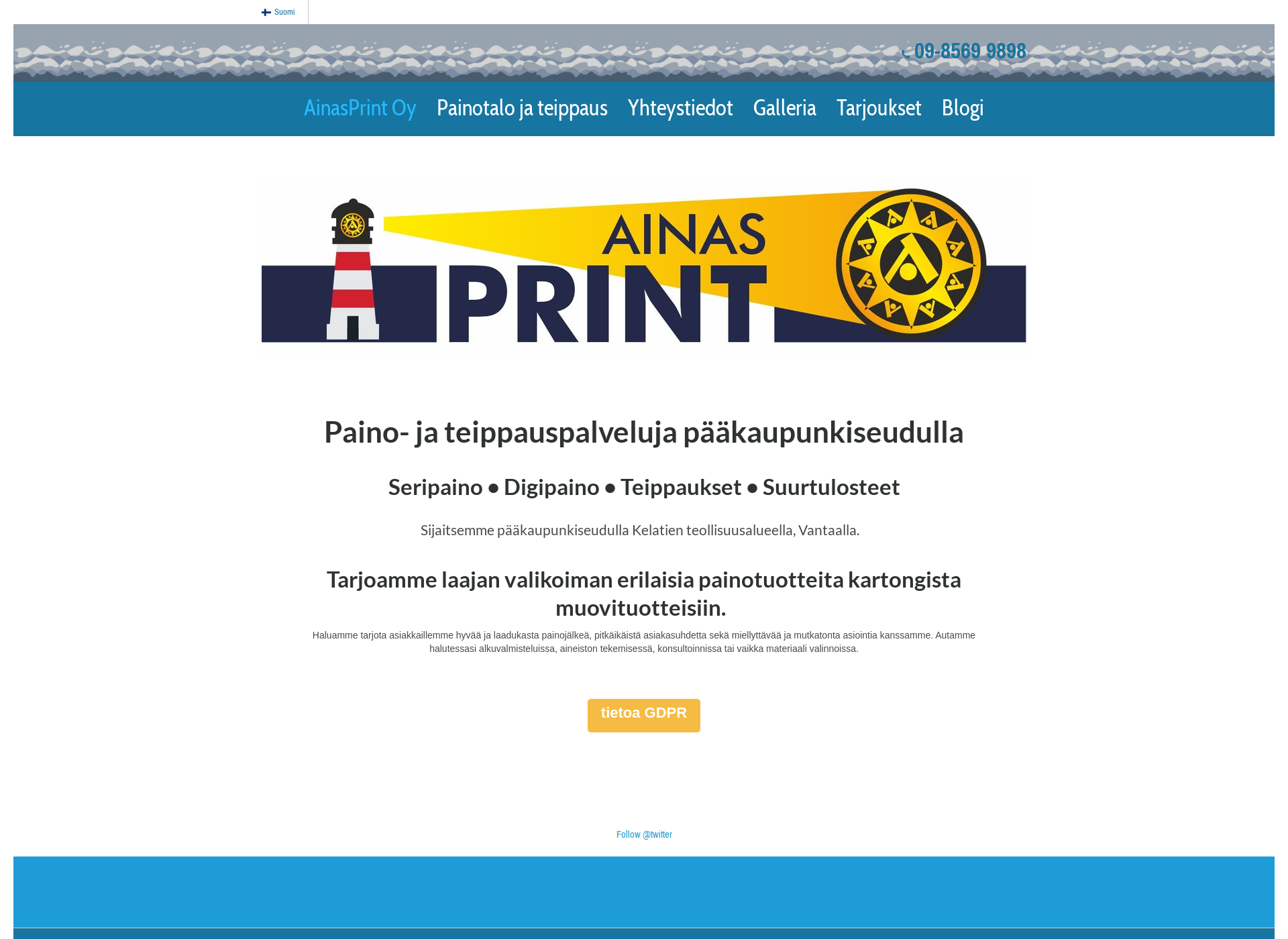 Screenshot for ainasprint.fi