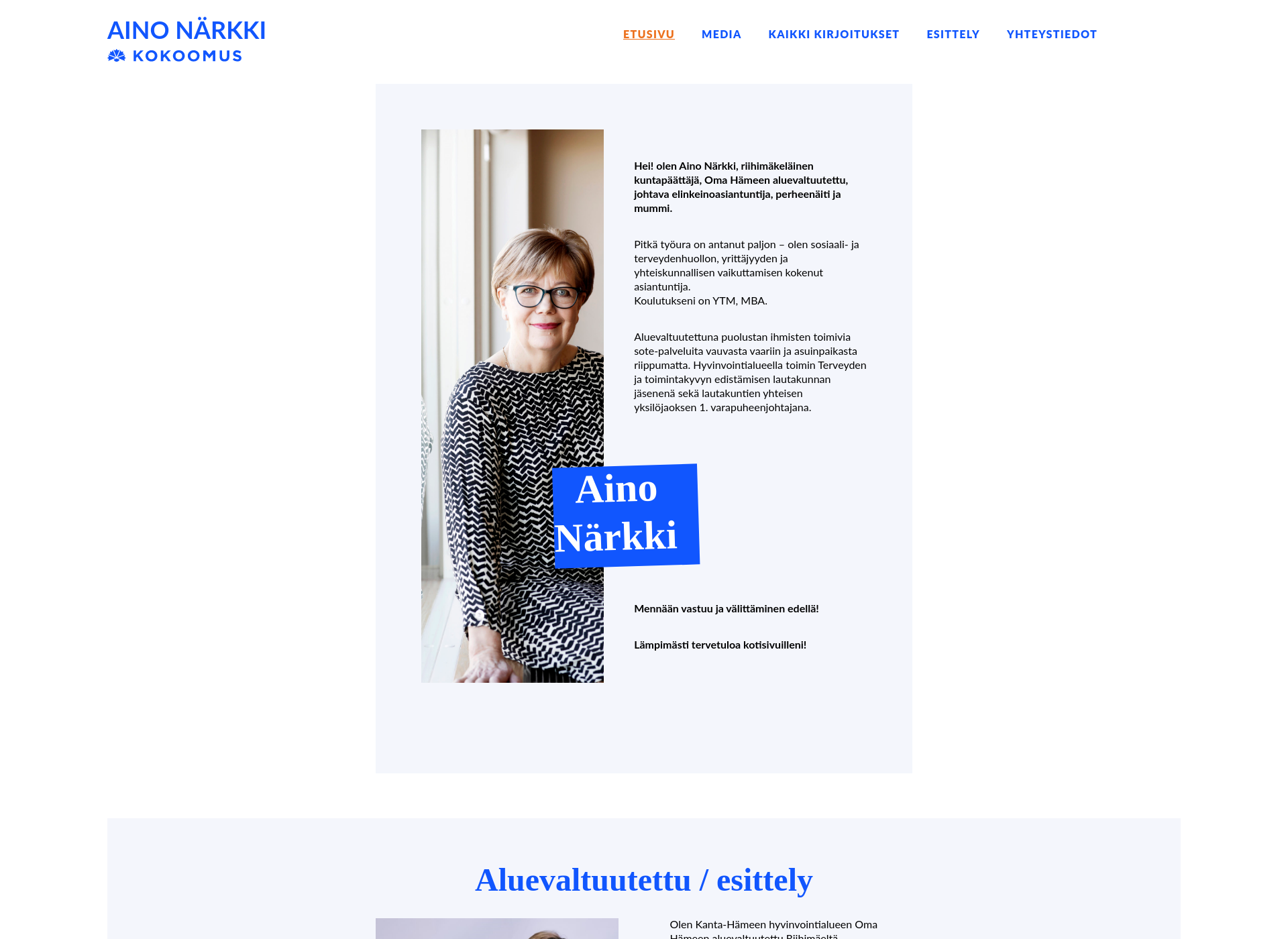 Screenshot for ainonarkki.fi