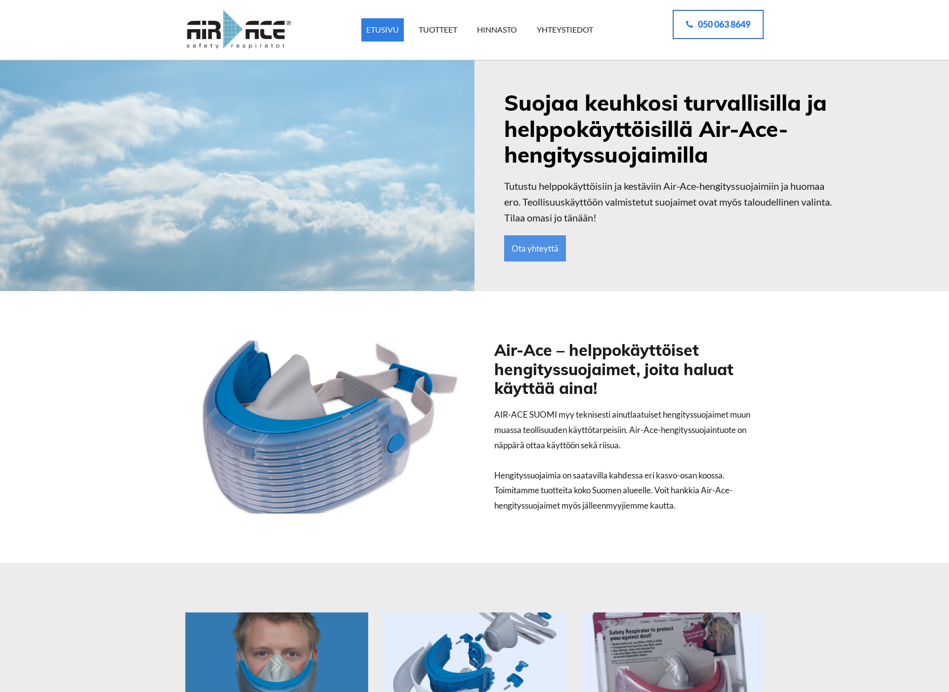 Skärmdump för airace.fi