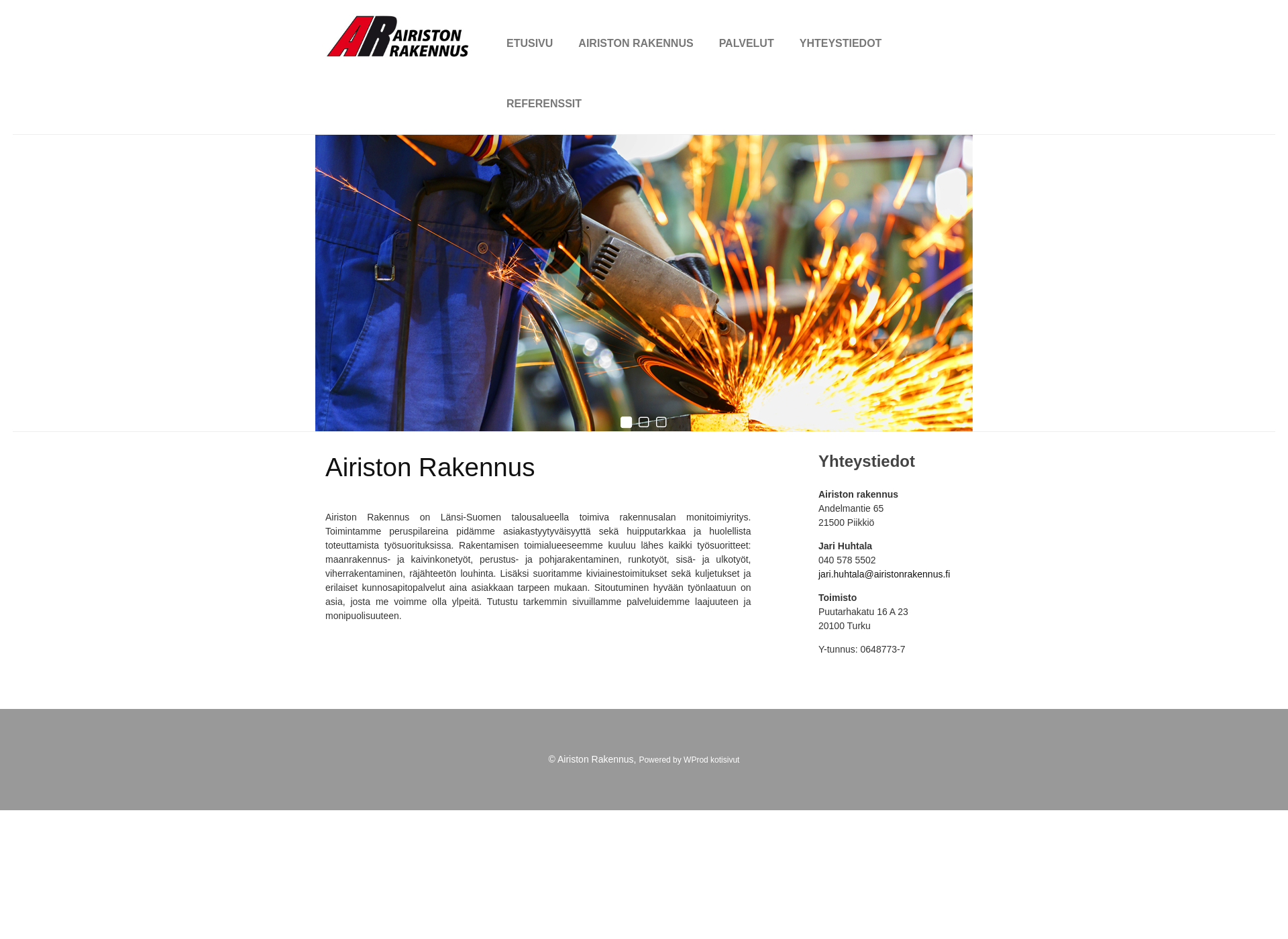 Screenshot for airistonrakennus.fi