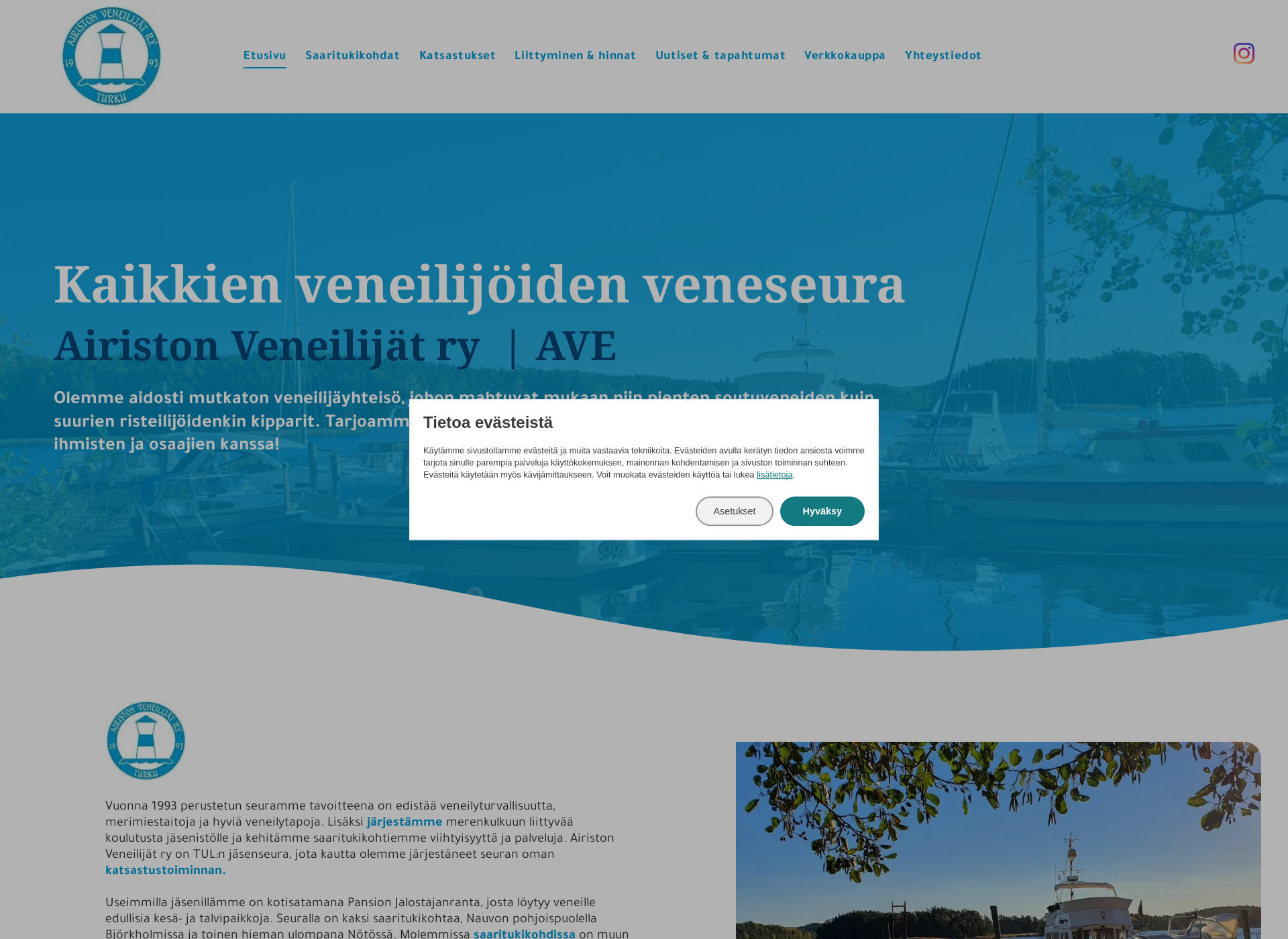 Screenshot for airistonveneilijat.fi
