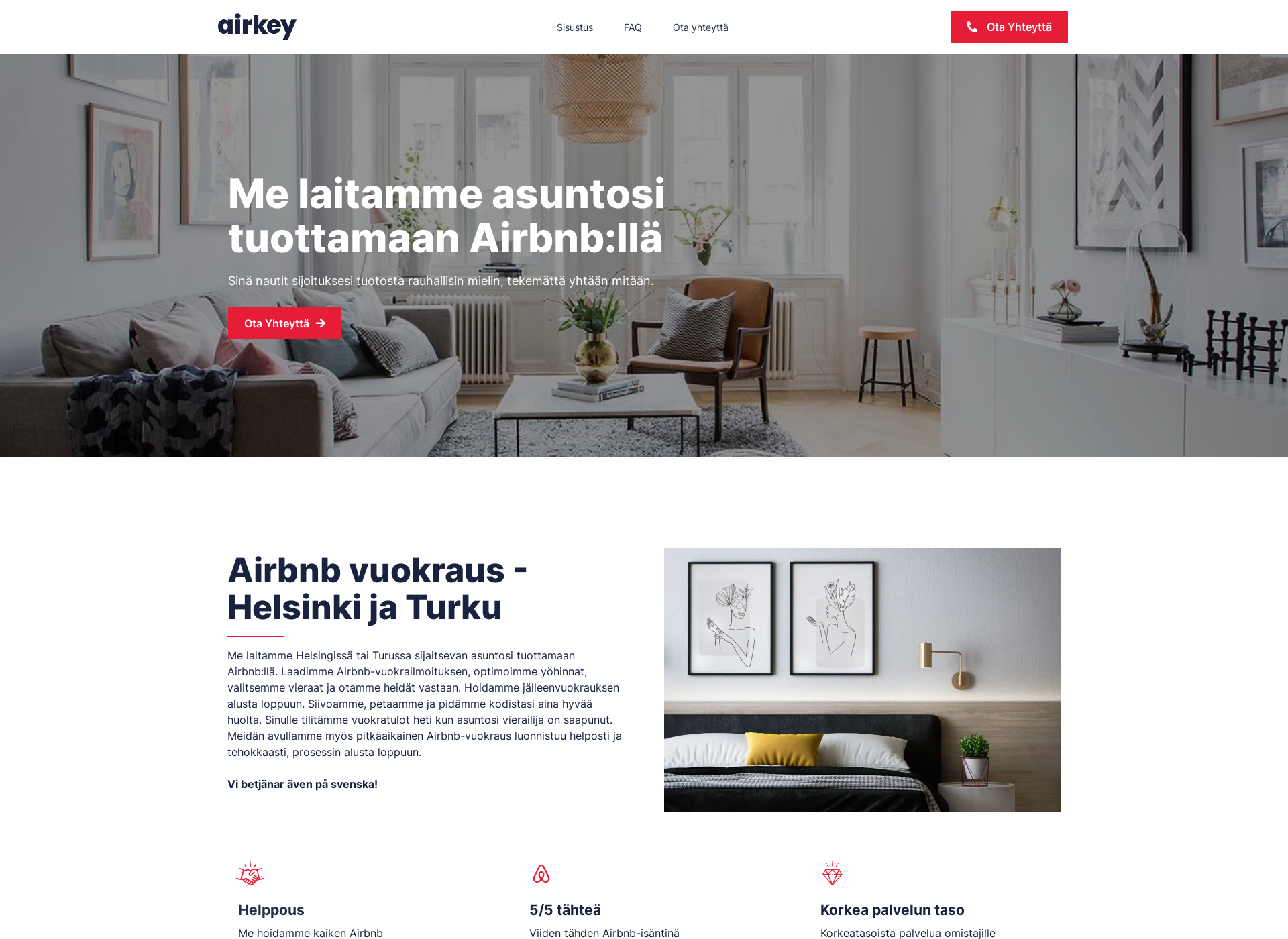 Skärmdump för airkey.fi
