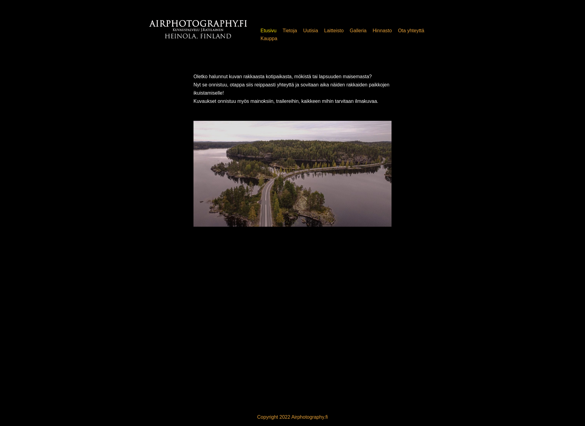 Skärmdump för airphotography.fi