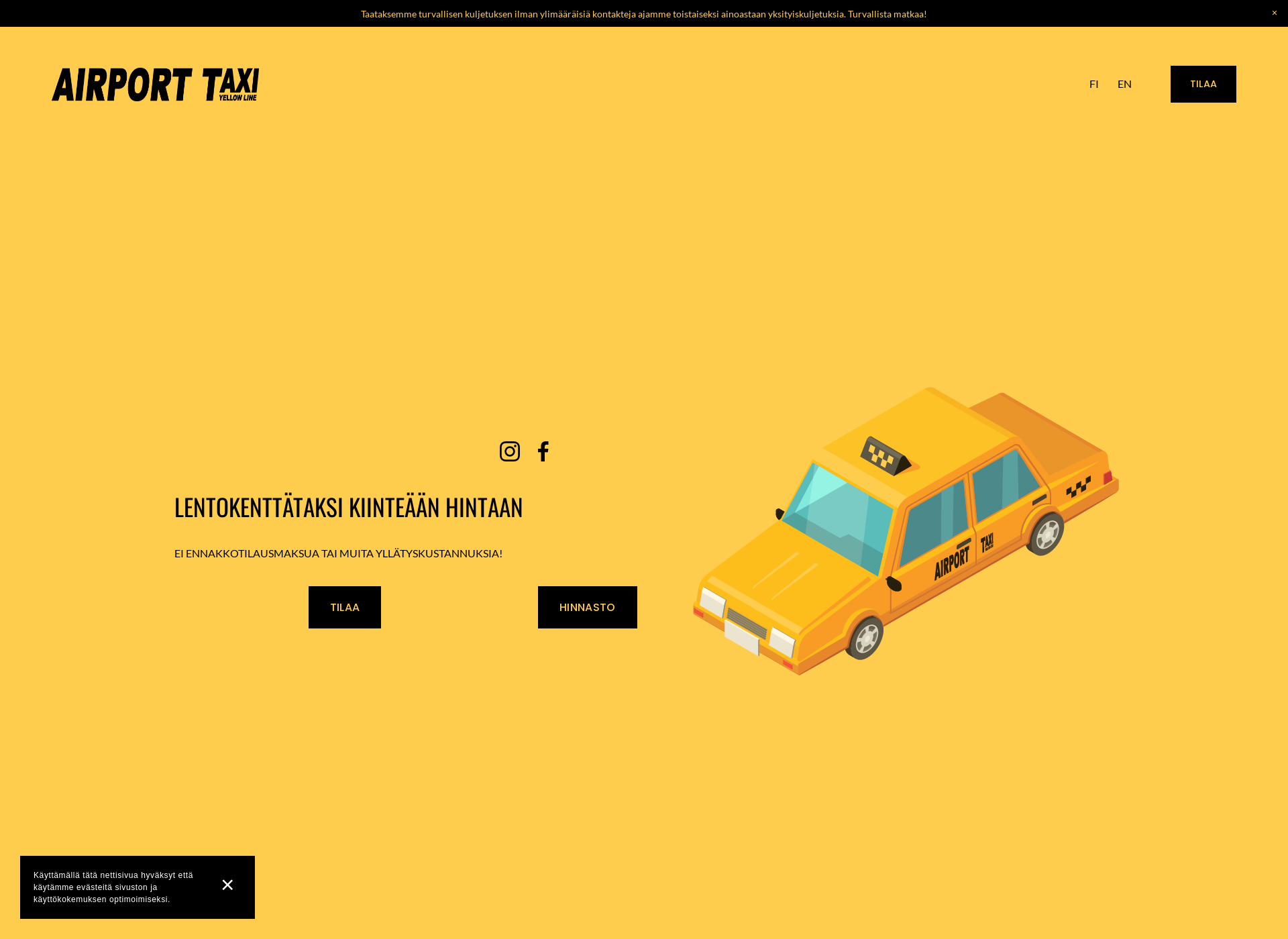 Screenshot for airport-taxi.fi