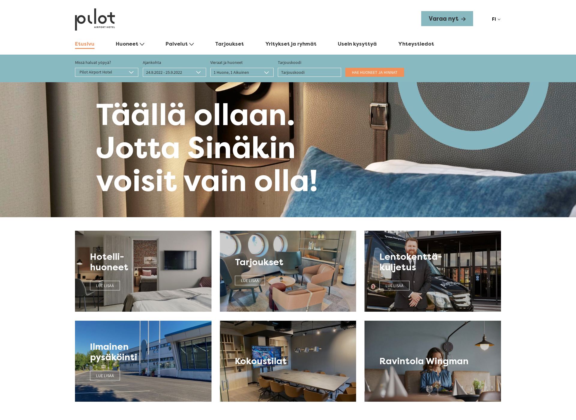 Screenshot for airporthotelpilotti.fi