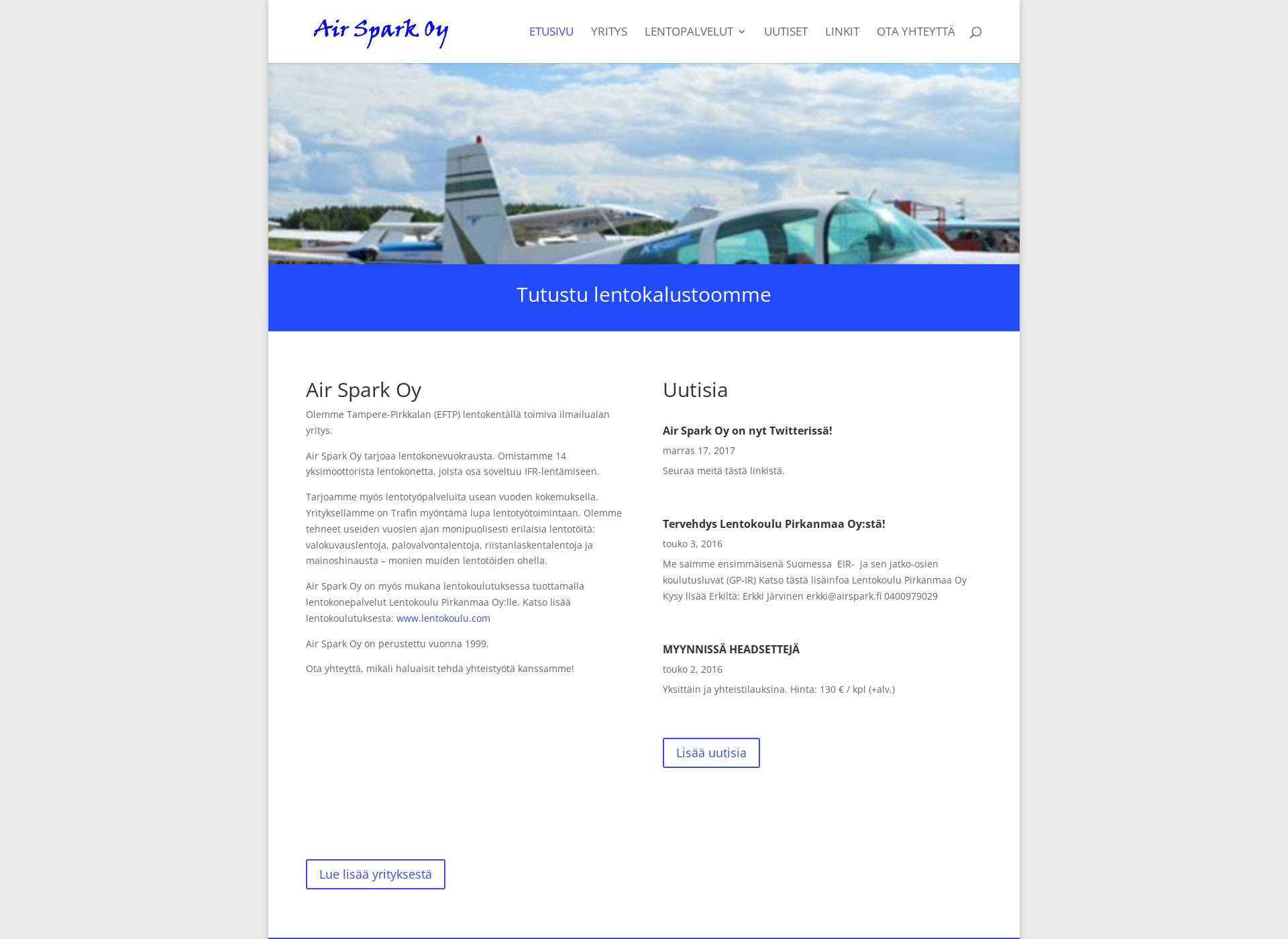 Screenshot for airspark.fi