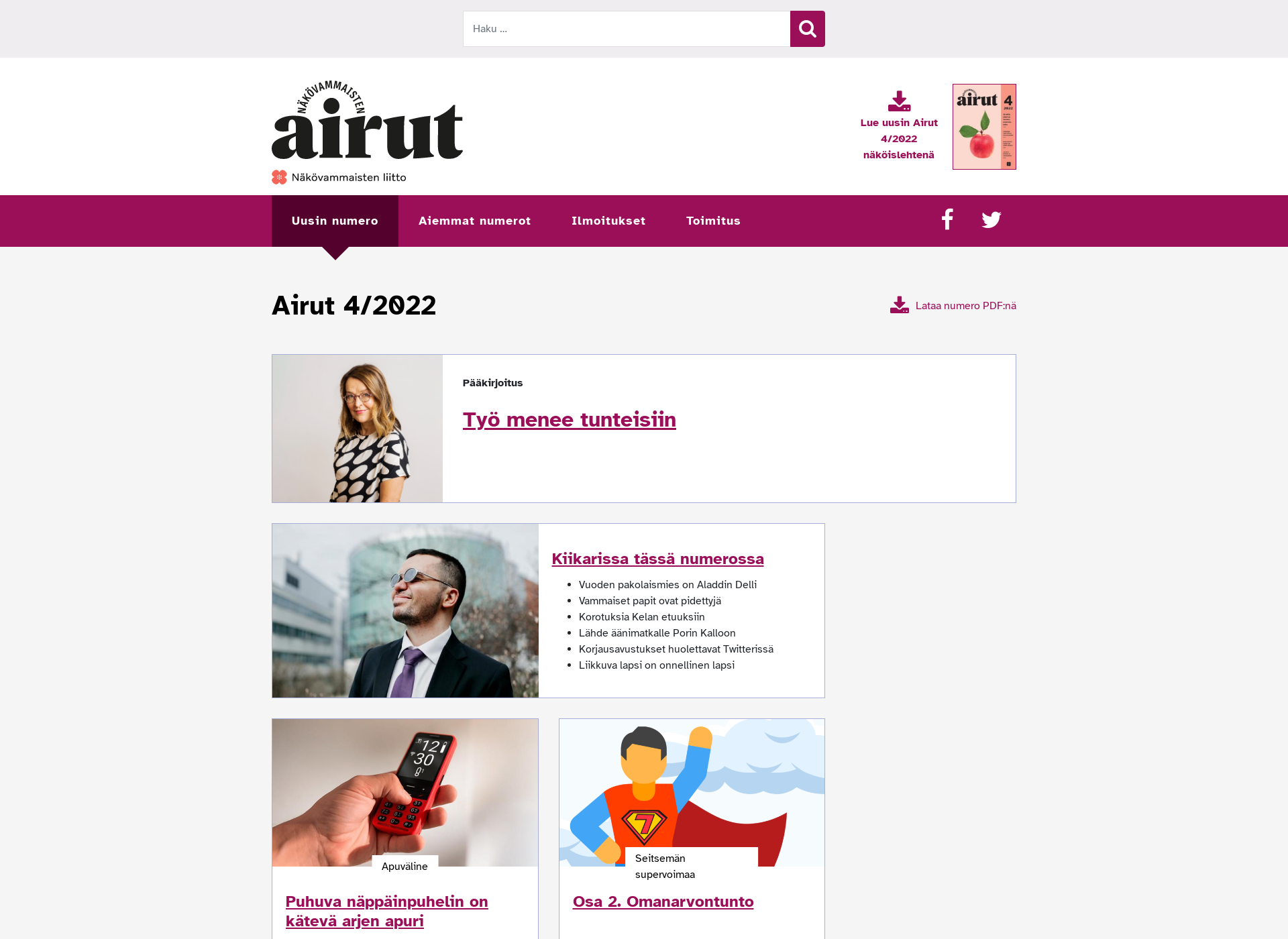 Skärmdump för airutlehti.fi