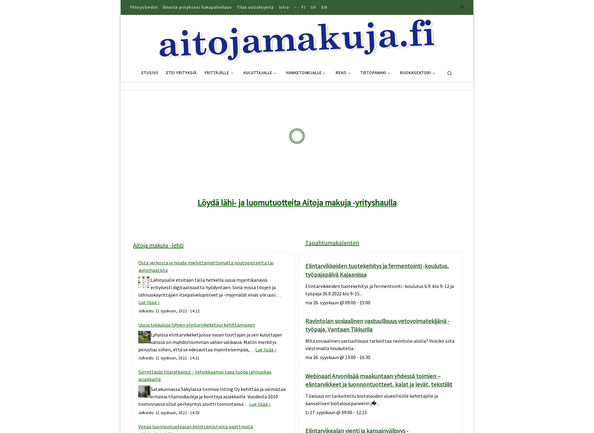 Screenshot for aitojamakuja.fi
