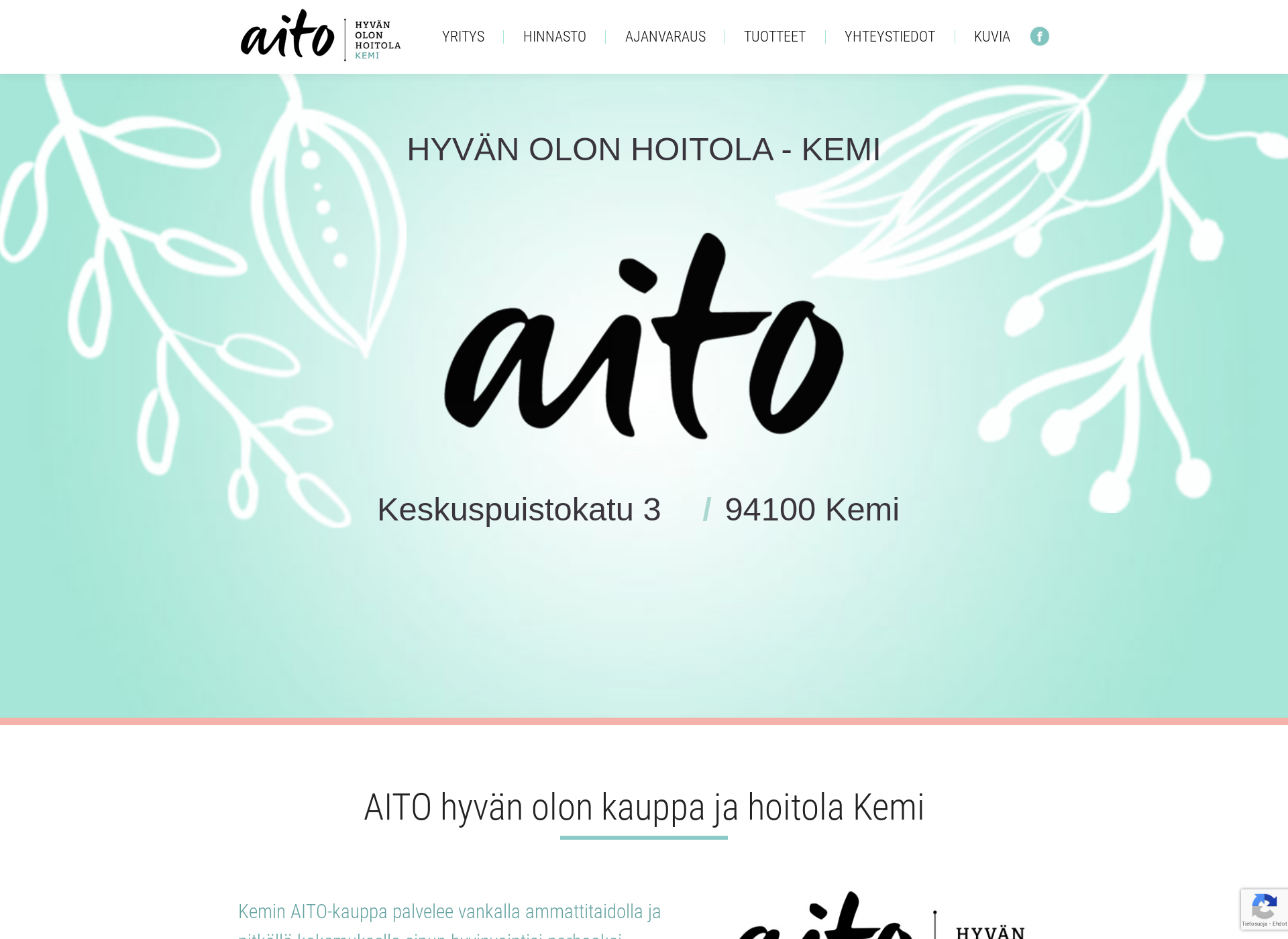 Skärmdump för aitokauppa-hoitola.fi