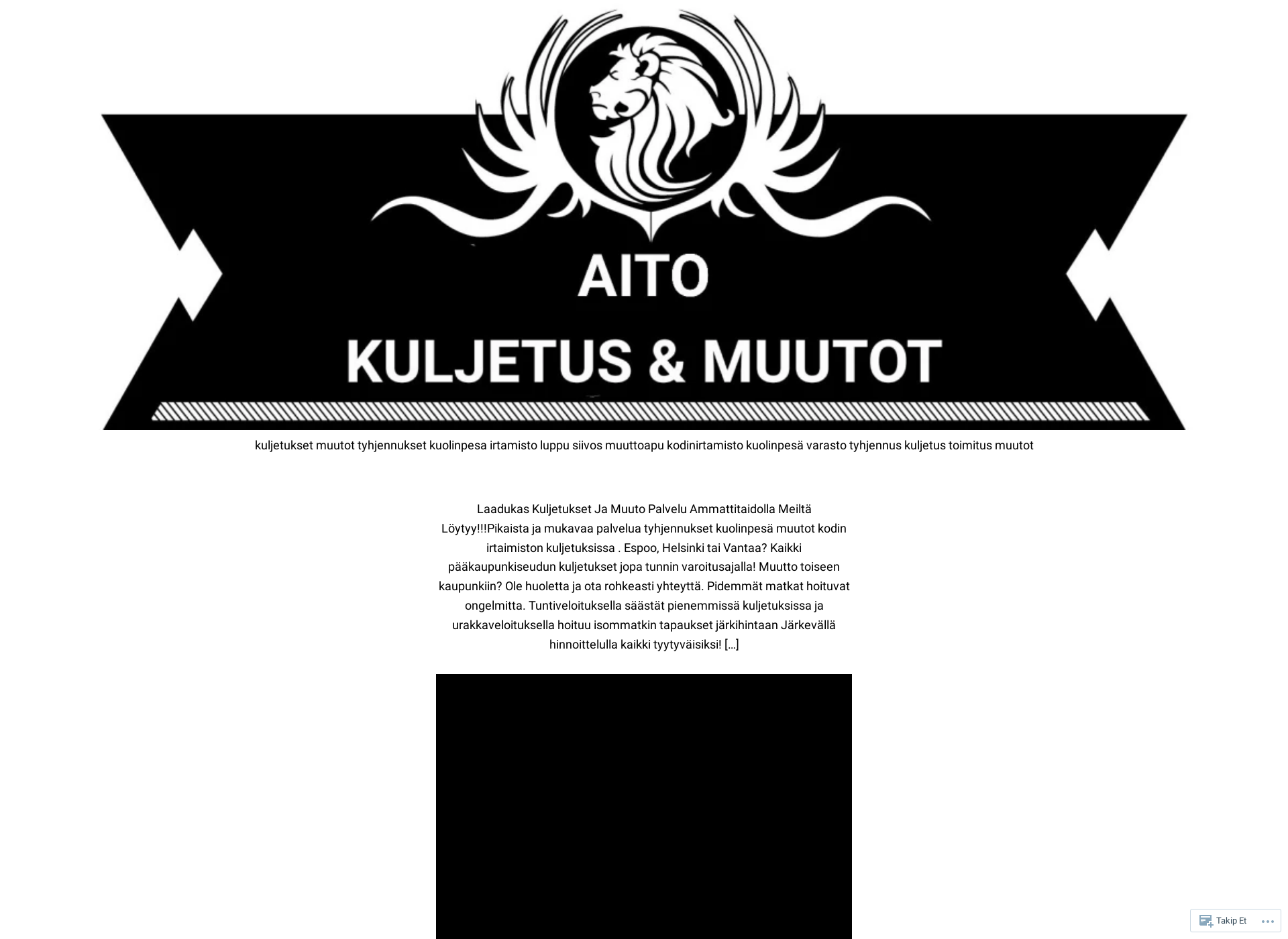 Skärmdump för aitokuljetus.fi