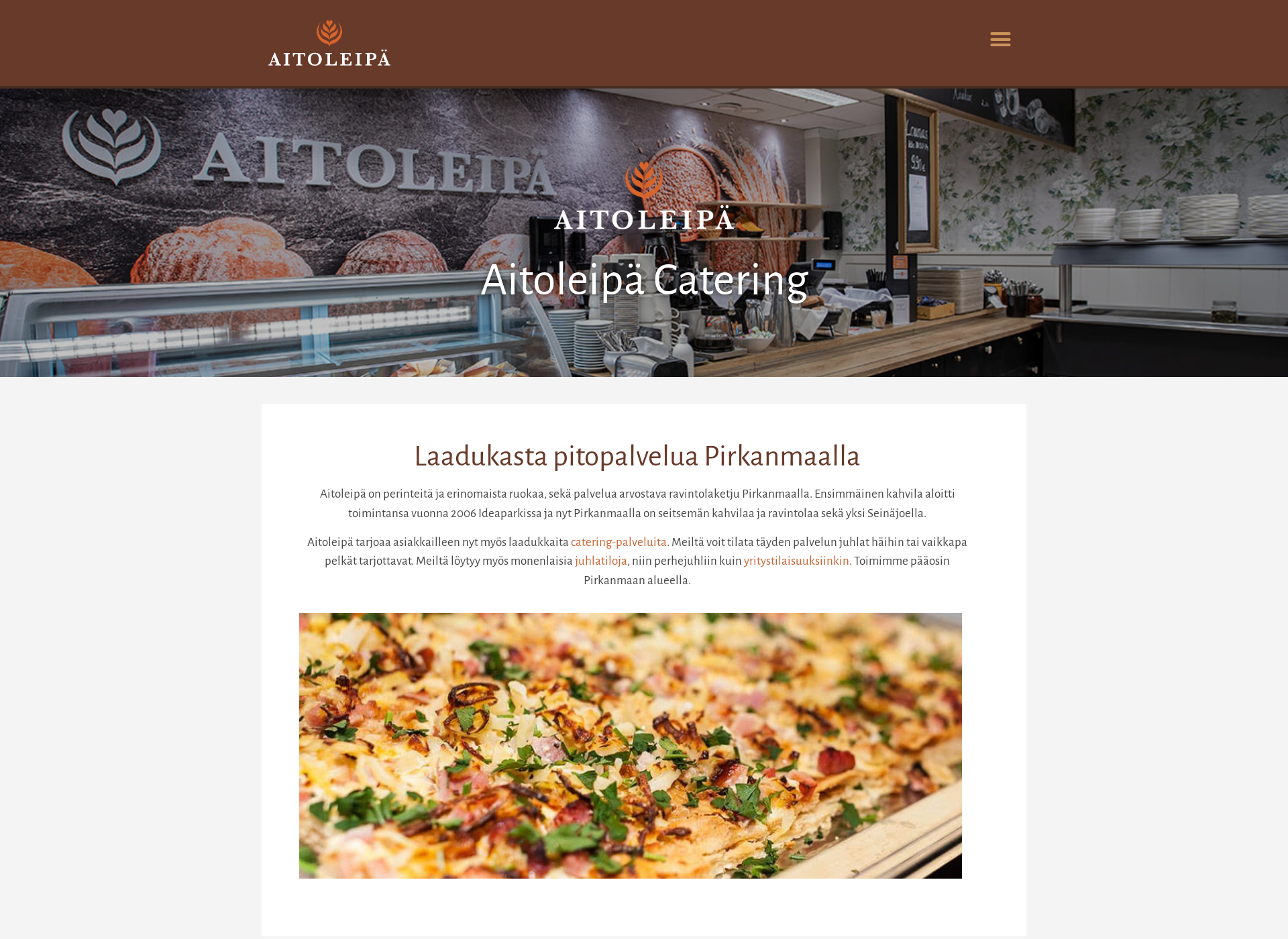 Screenshot for aitoleipacatering.fi