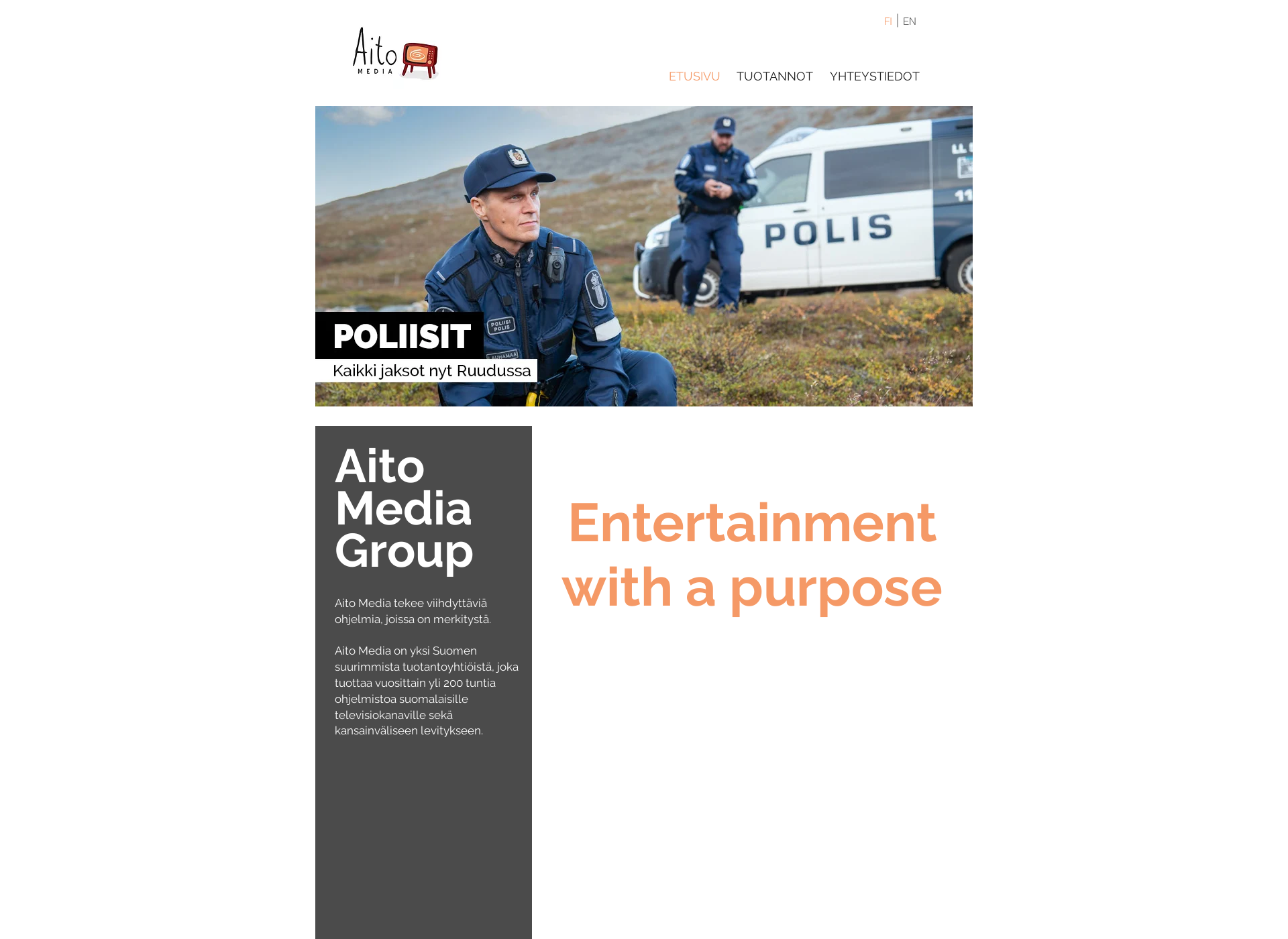 Screenshot for aitomedia.fi