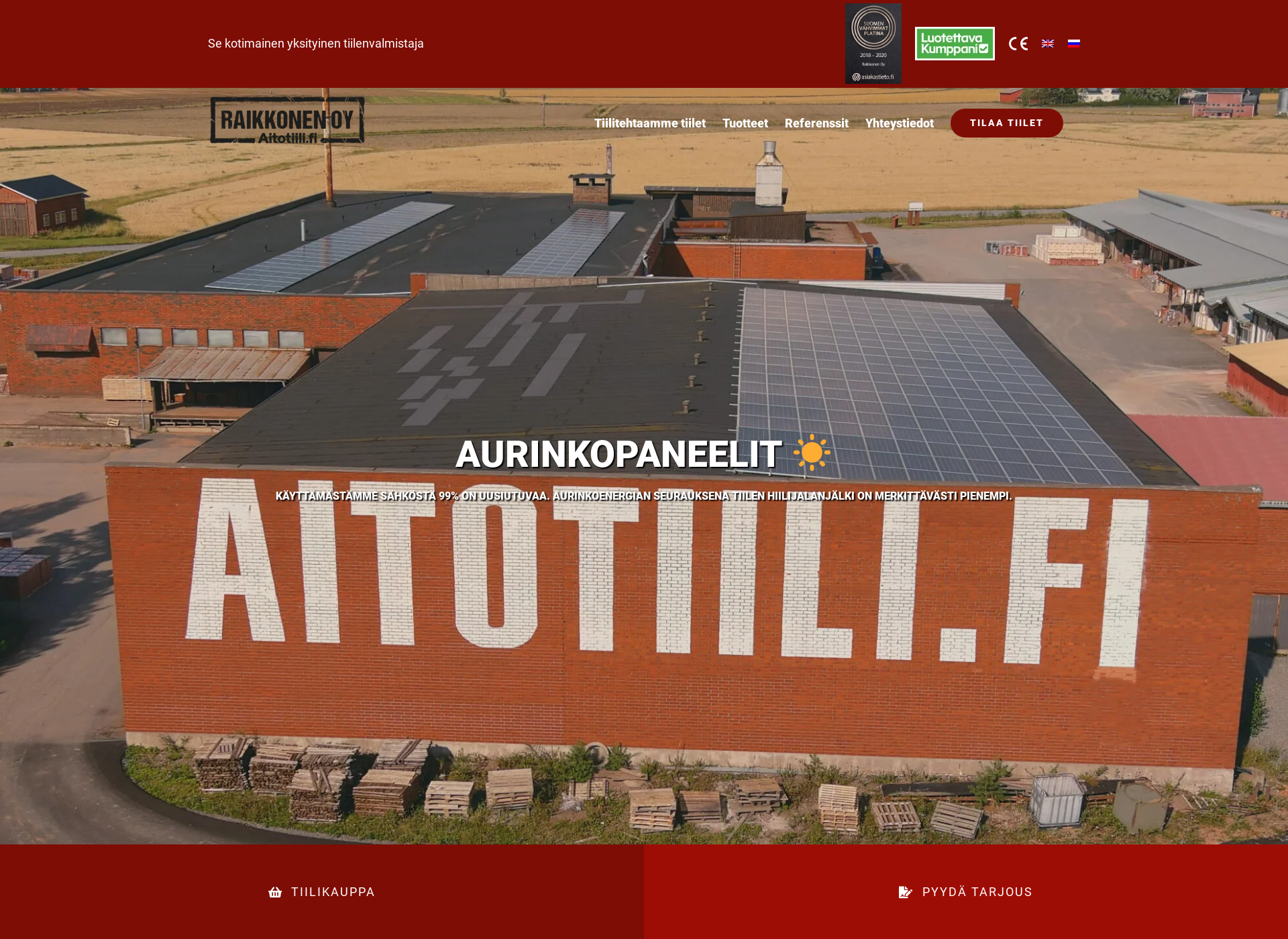 Skärmdump för aitotiili.fi