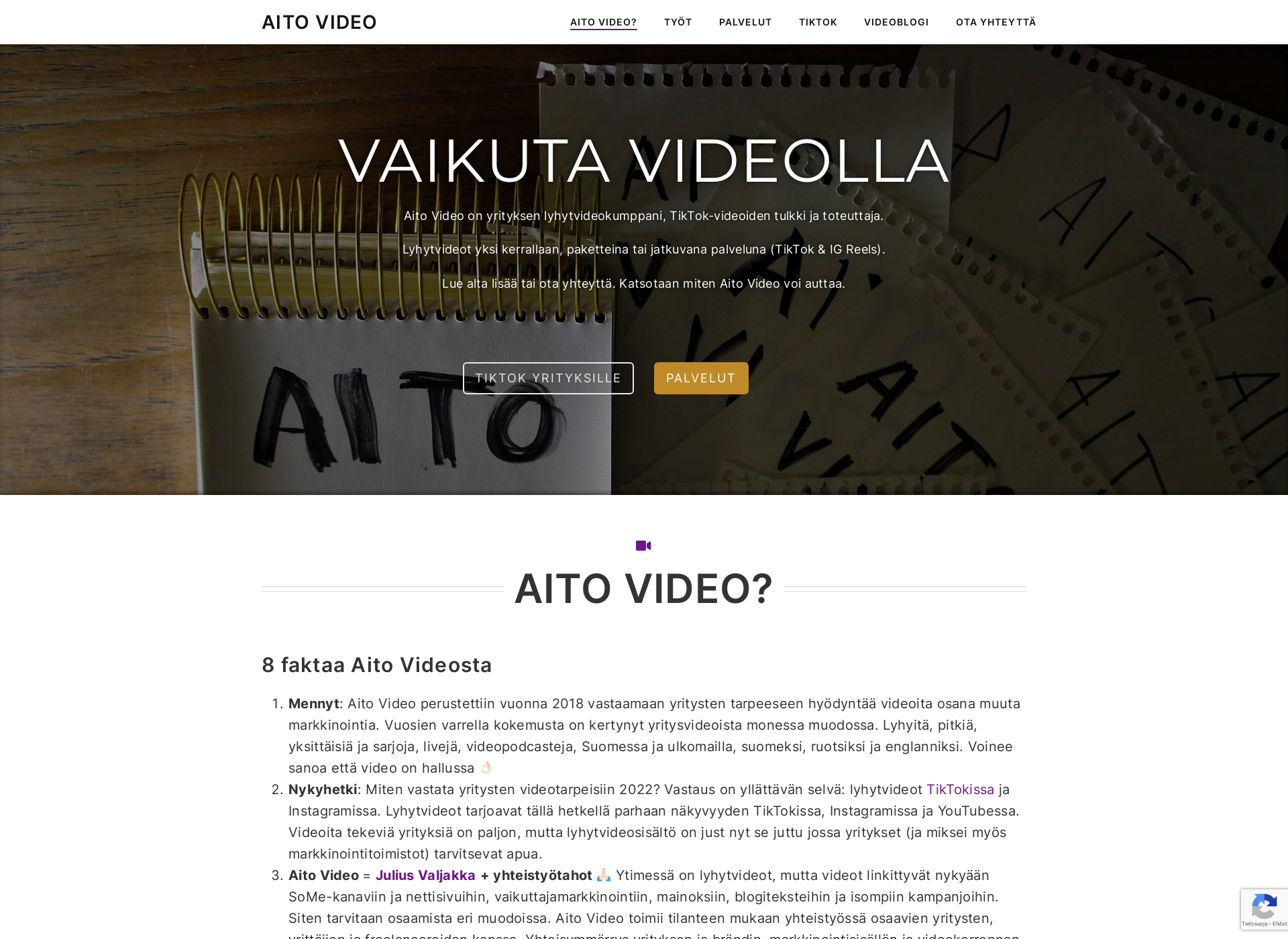 Screenshot for aitovideo.fi