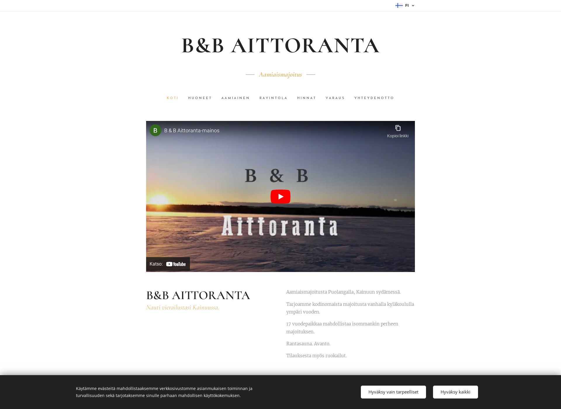 Screenshot for aittoranta.fi